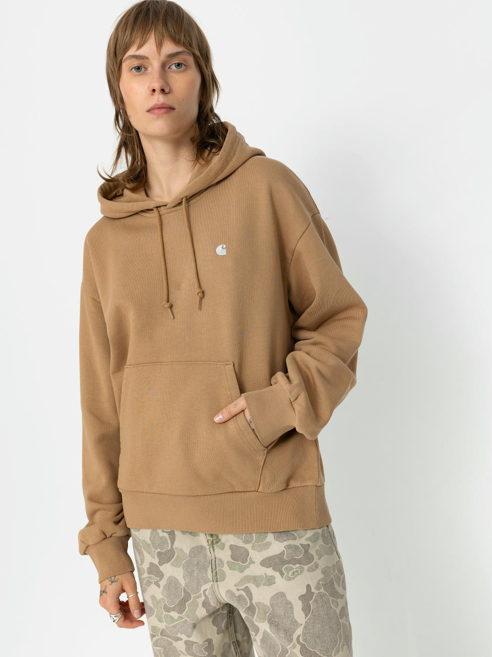 Bluza z kapturem Carhartt WIP Casey HD Wmn (peanut/silver)