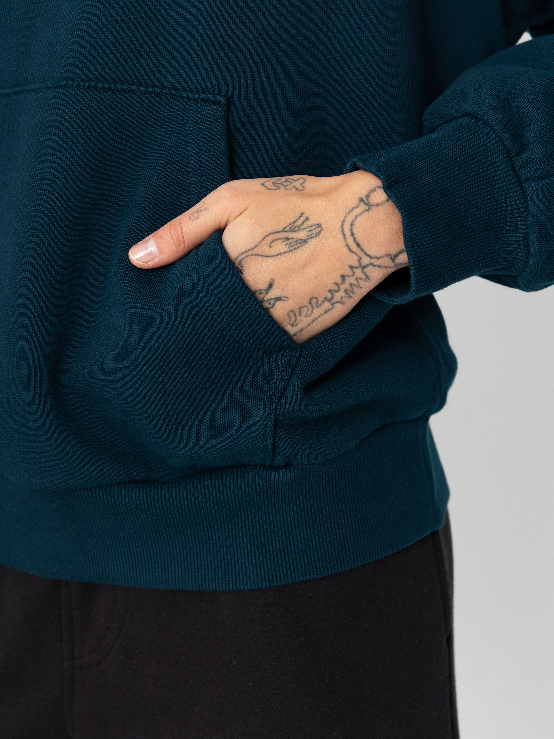 Bluza z kapturem Carhartt WIP Casey HD Wmn (duck blue/silver)