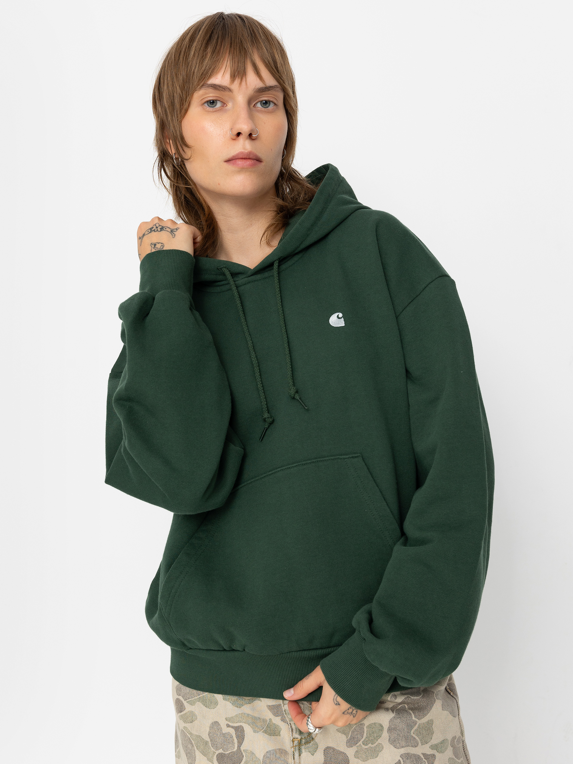 Bluza z kapturem Carhartt WIP Casey HD Wmn (sycamore tree/silver)