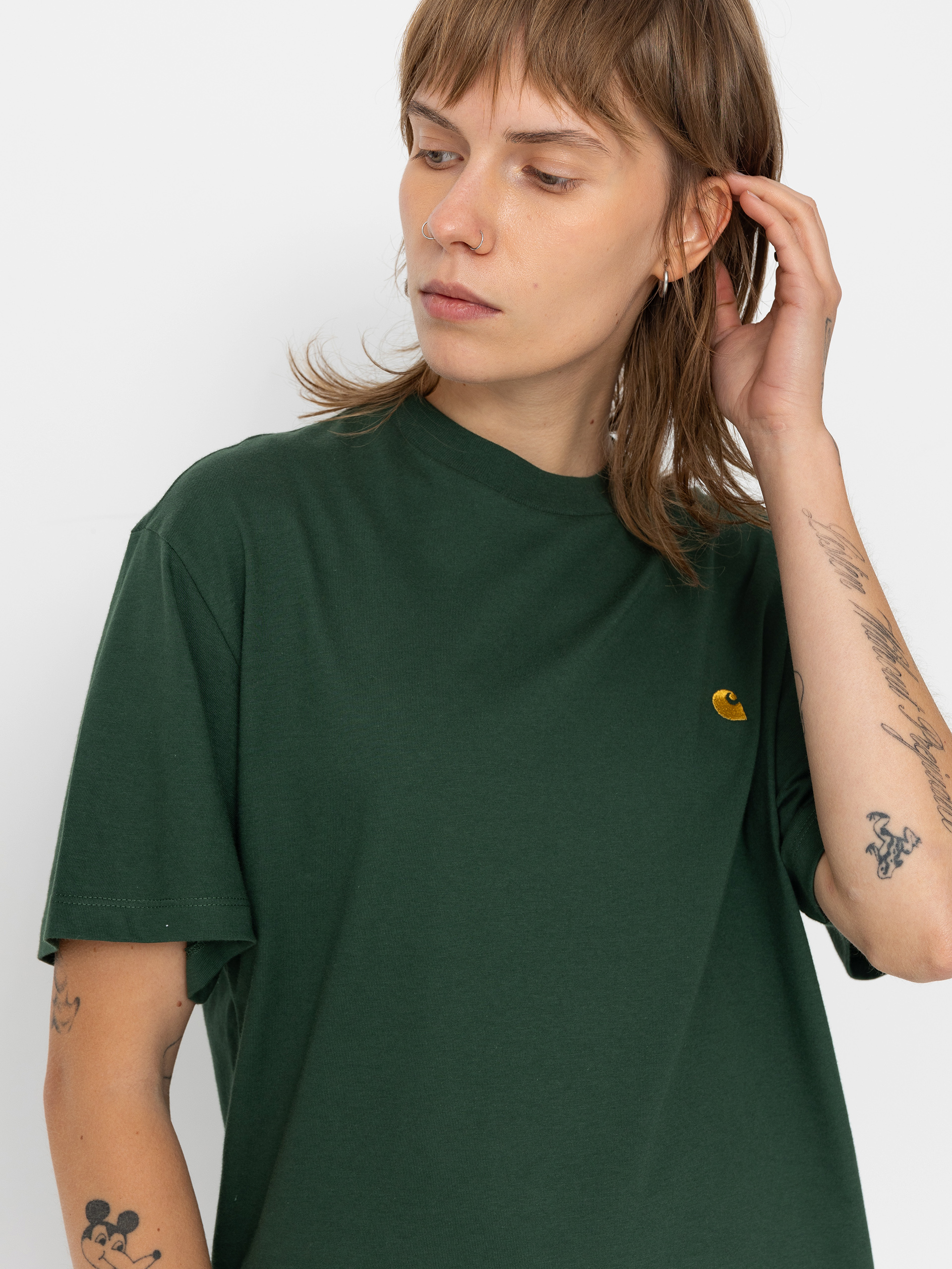 T-shirt Carhartt WIP Chase Wmn (sycamore tree/gold)
