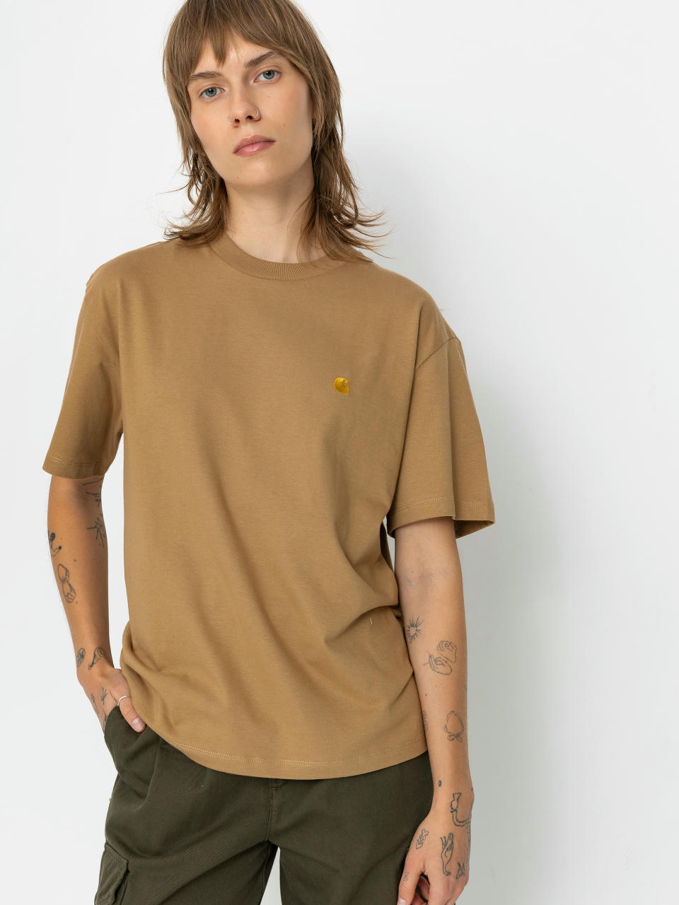 T-shirt Carhartt WIP Chase Wmn (peanut/gold)