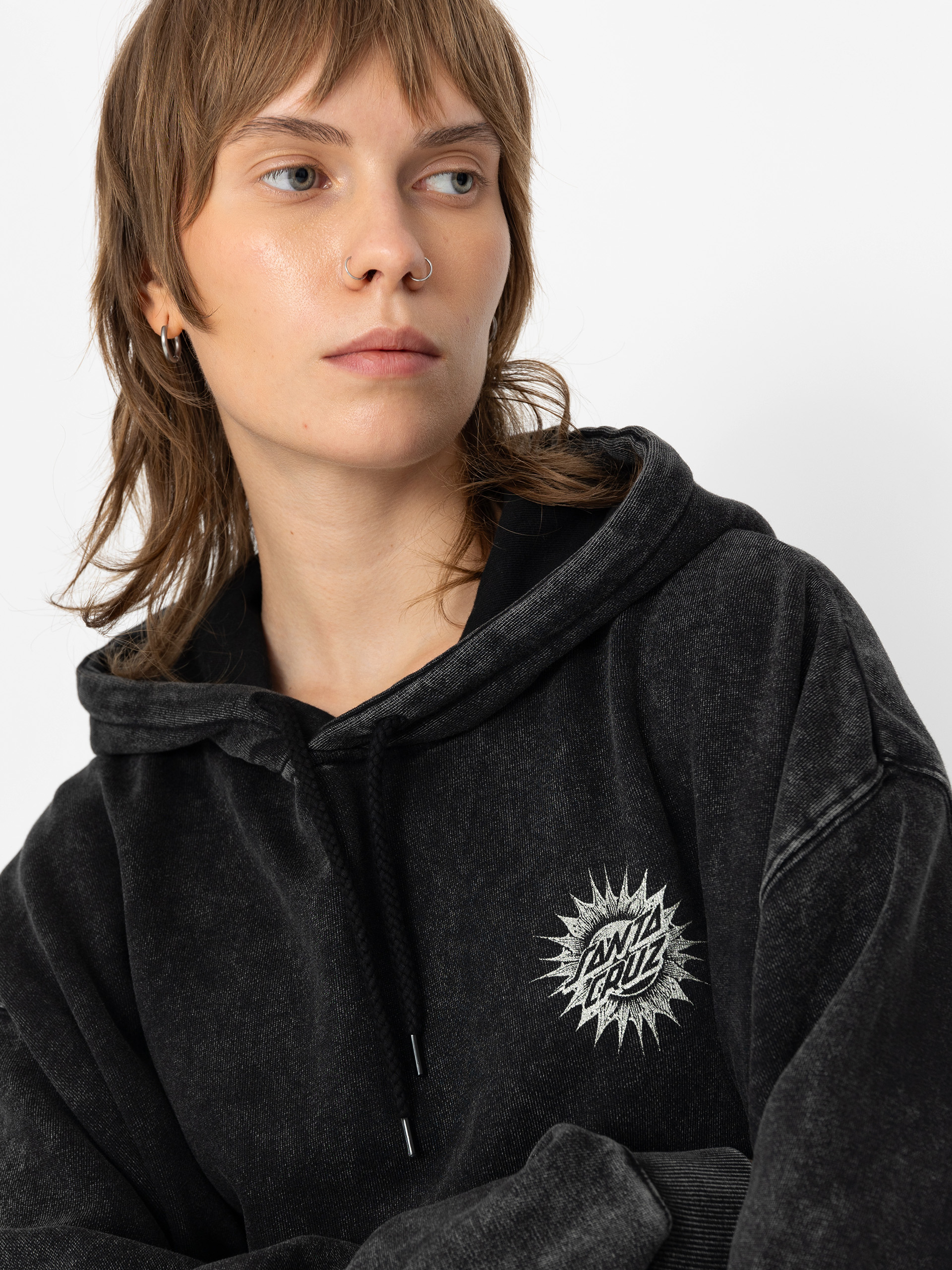 Bluza Santa Cruz Ornate Dot Wmn (black acid wash)