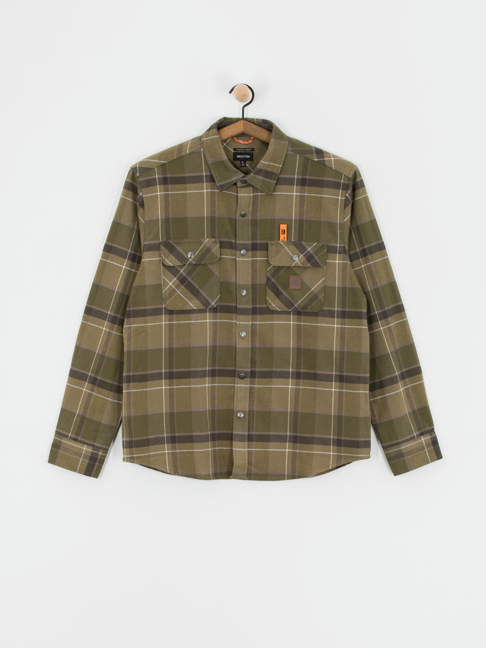 Koszula Brixton Builders Bowery Str Wr Ls (dill/olive surplus/washed blac)