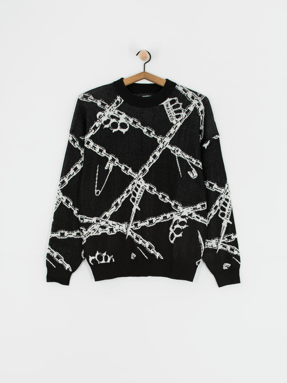 Sweter Wasted Paris Knuckles (black/white)