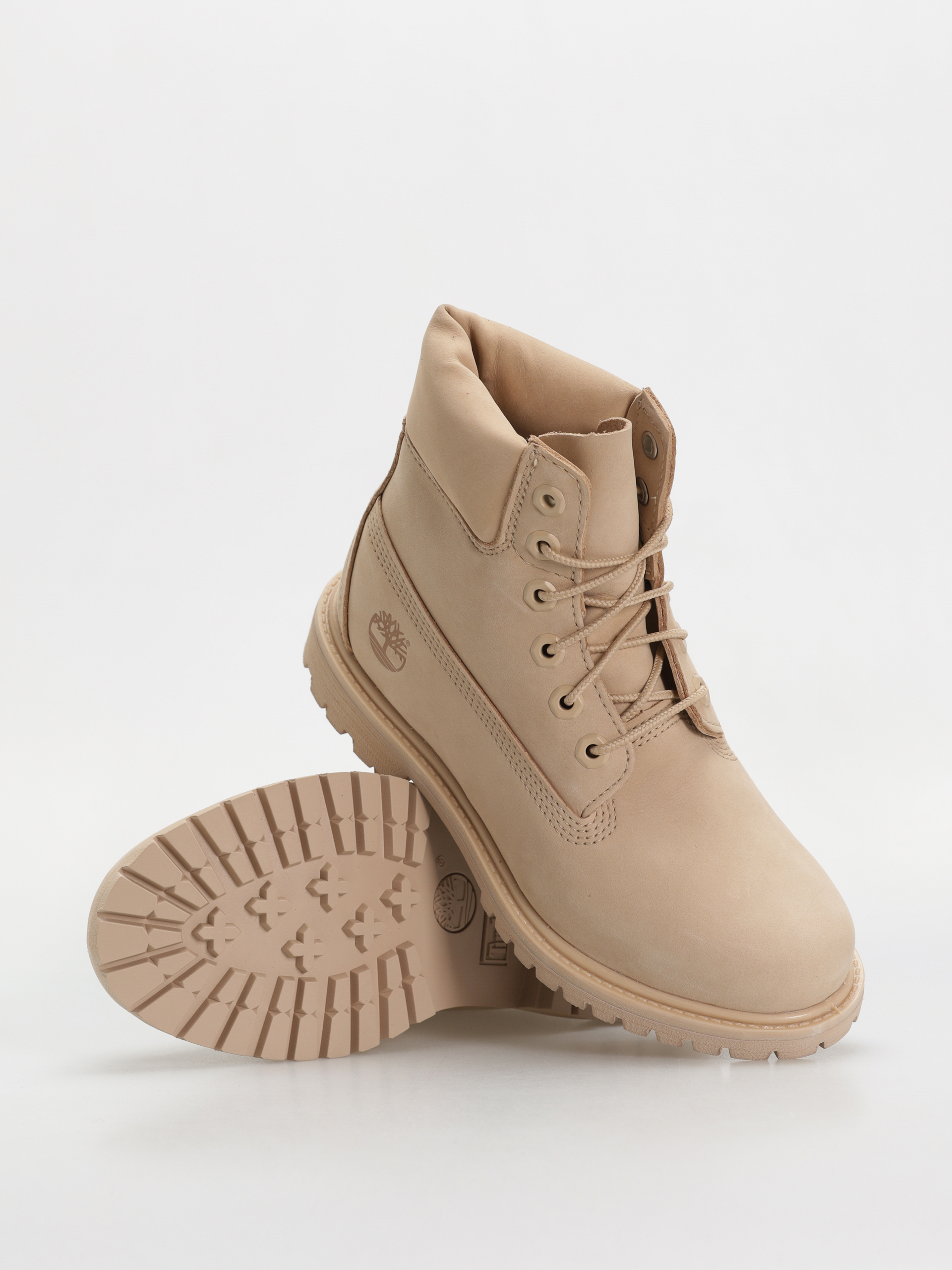 Buty zimowe Timberland Premium 6 Inch Lace Up Waterproof Wmn (light beige nubuck)