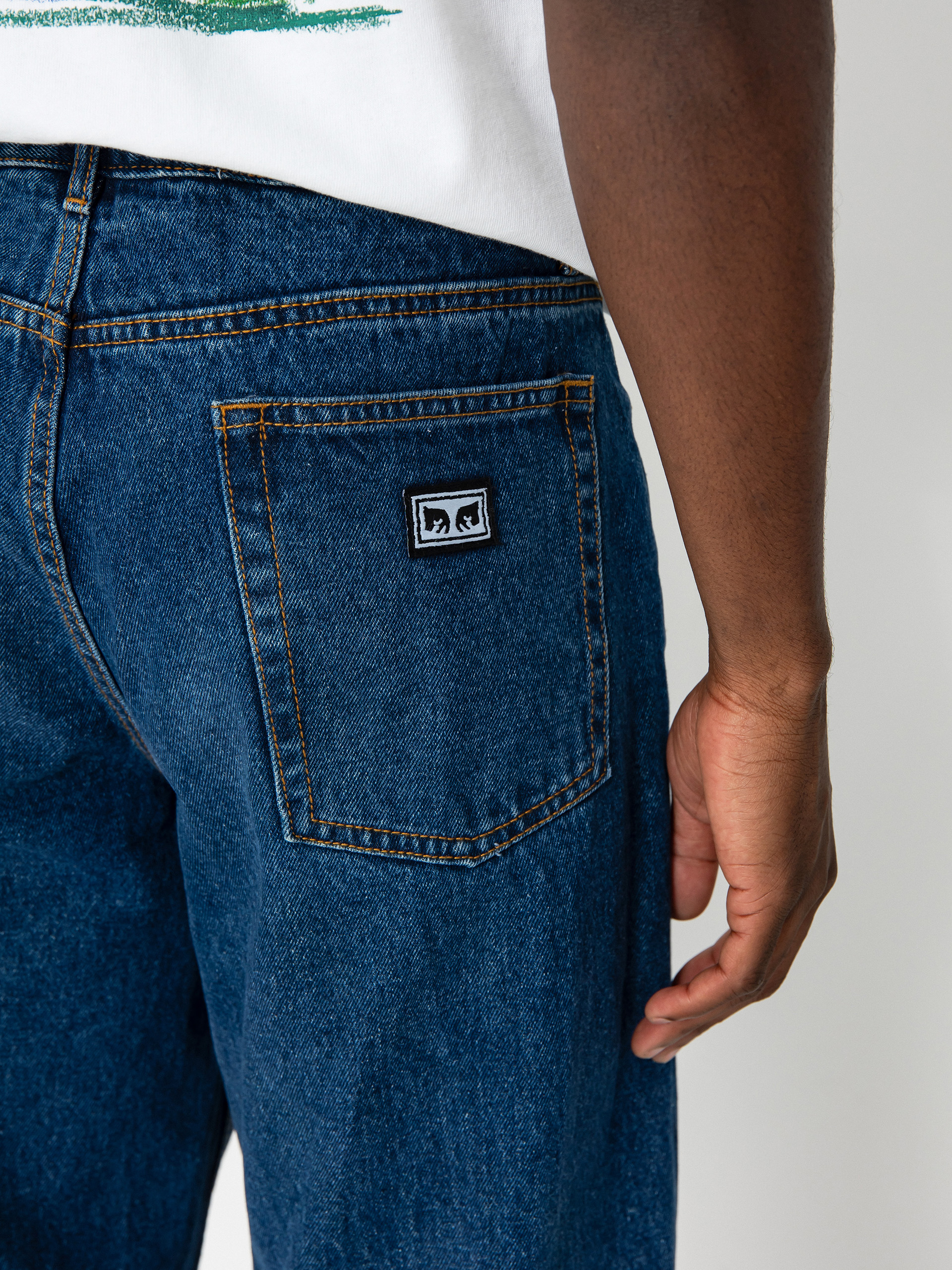 Spodnie OBEY Hardwork Denim (stonewash indigo)