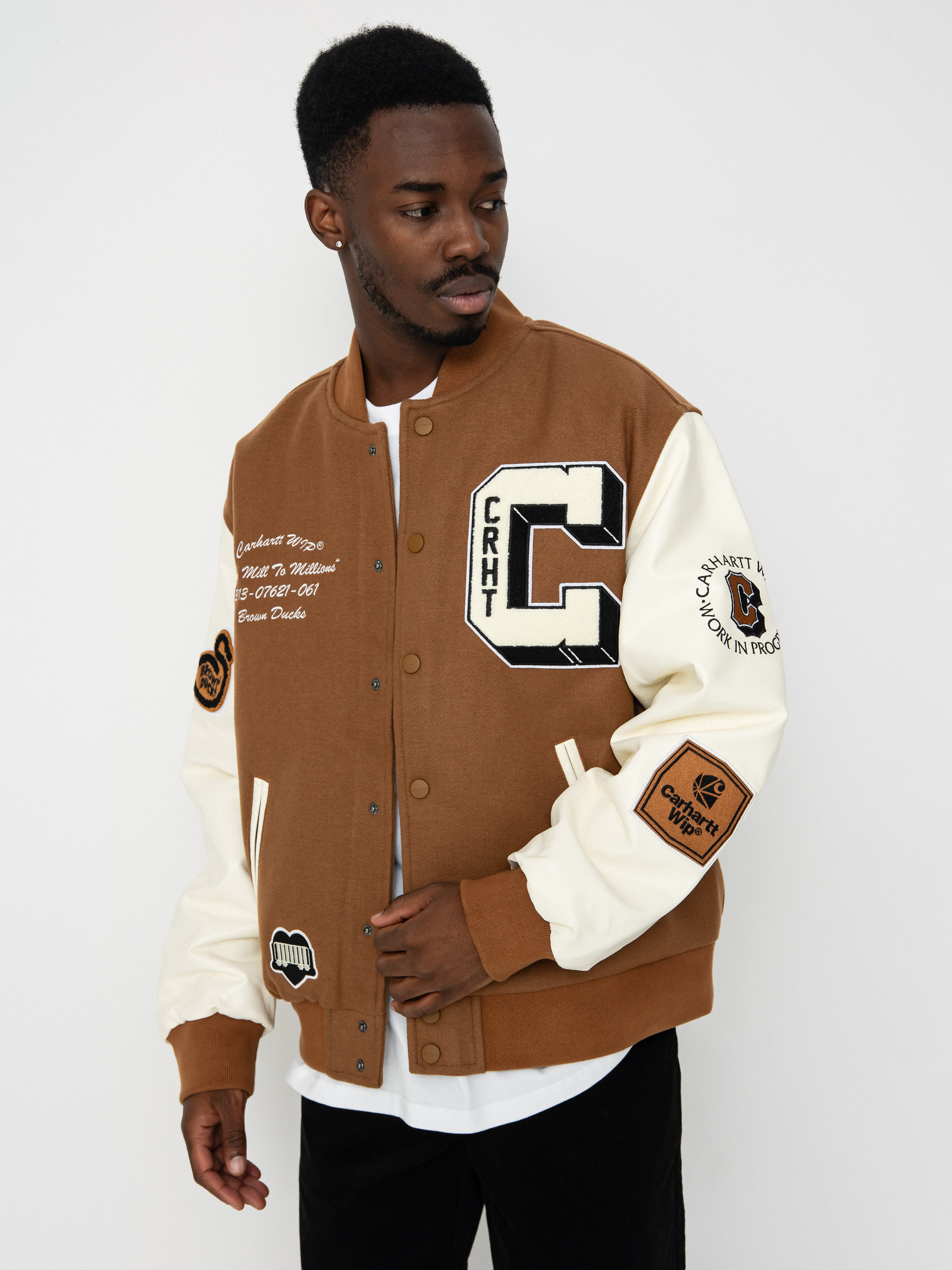 Carhartt BROWN DUCKS BOMBER カーハート ボンバー Carhartt WIP Brown Ducks Bomber Black