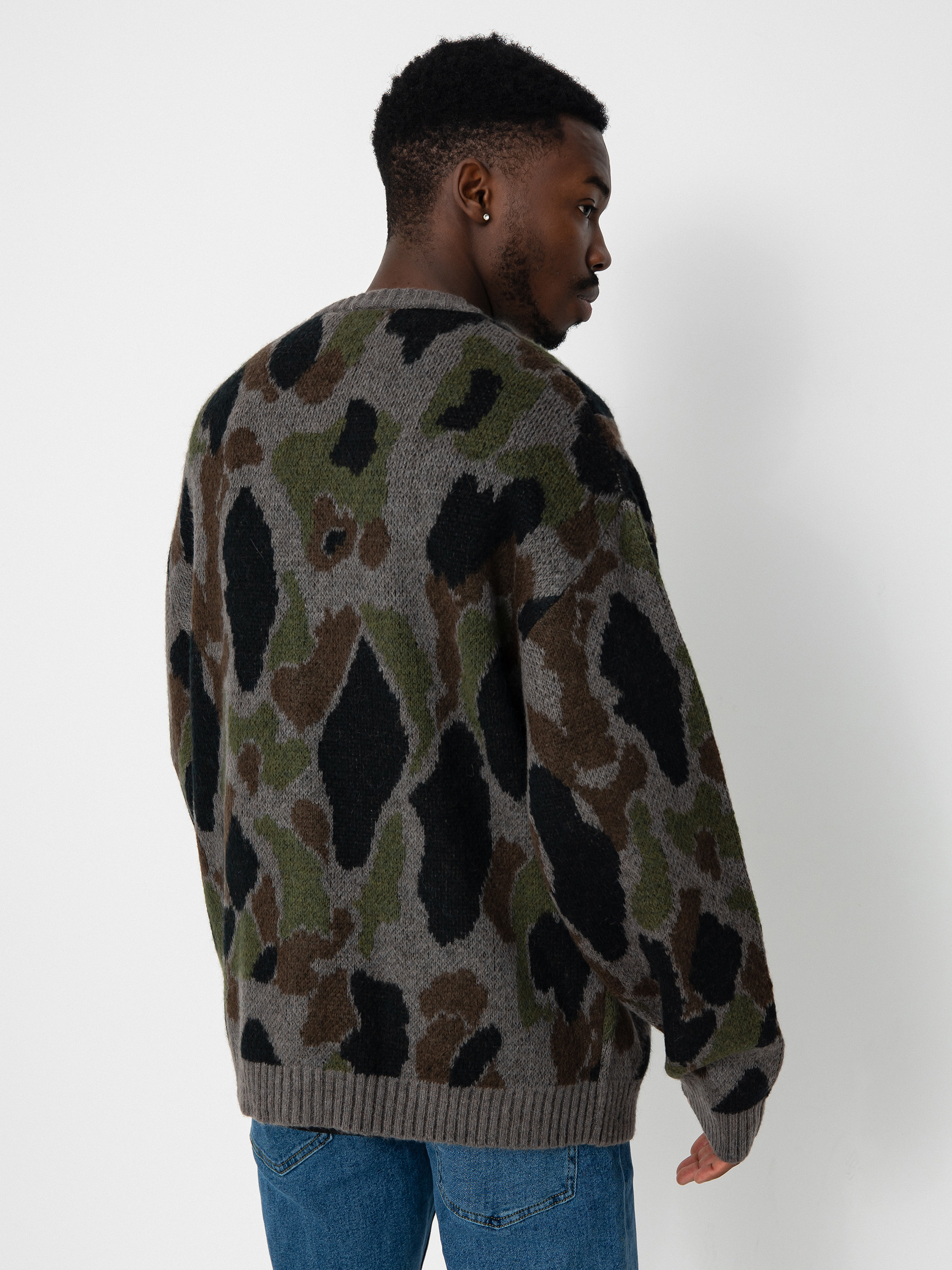 Sweter Carhartt WIP Merton Cardigan (camo duck jacquard/grey)