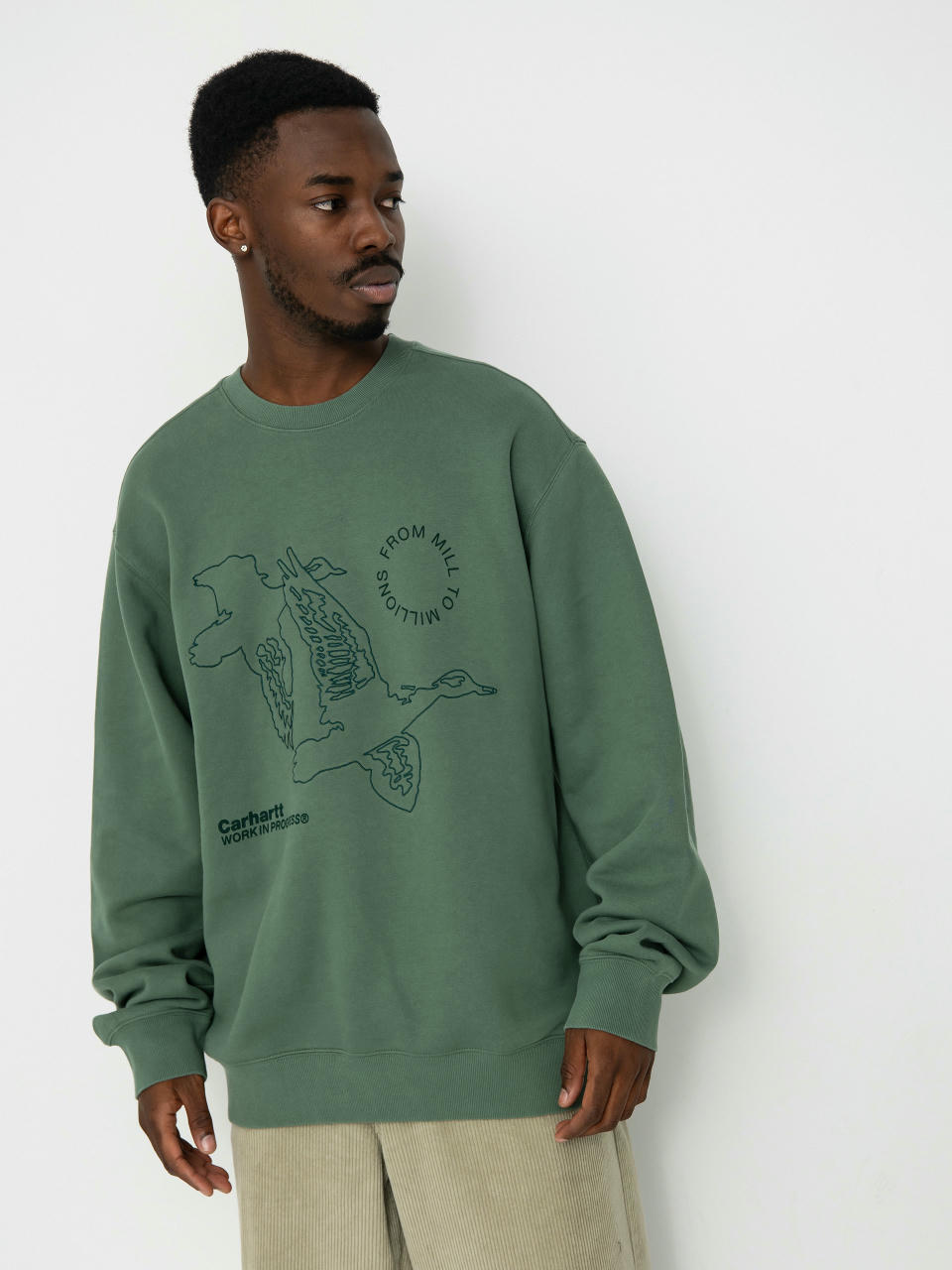 Bluza Carhartt WIP Flying Ducks (duck green)