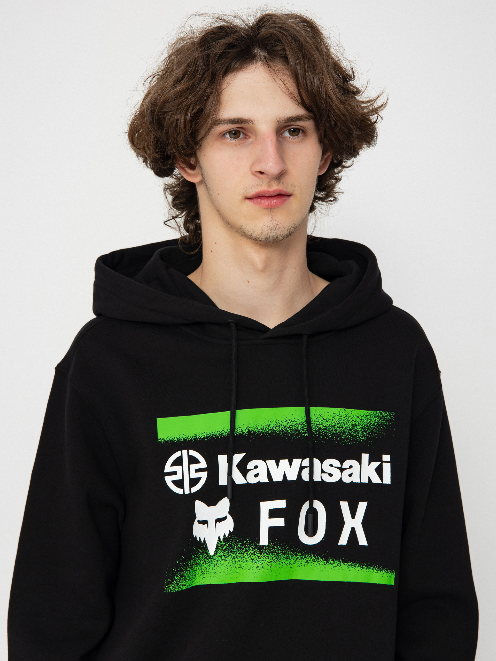 Bluza z kapturem Fox X Kawasaki HD (black)