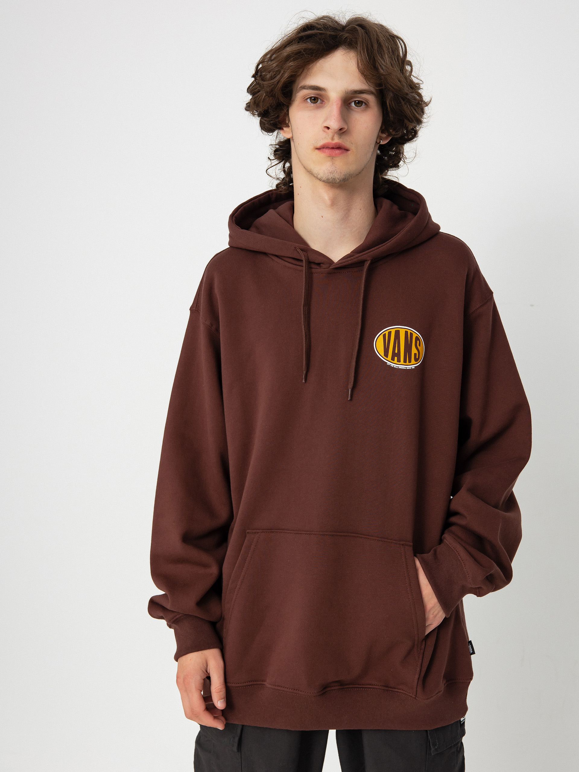 Bluza z kapturem Vans Spray On Loose HD (bitter chocolate)