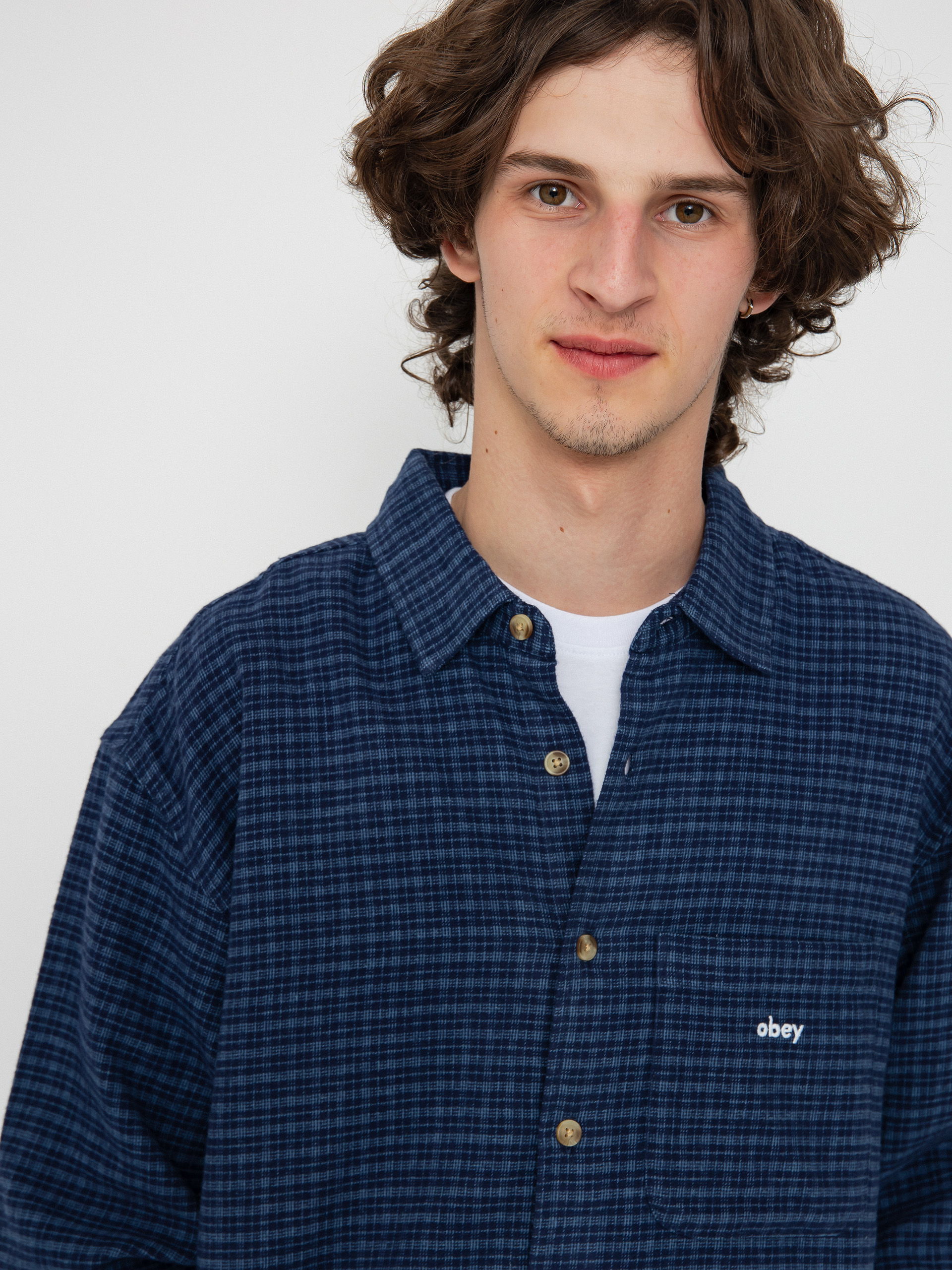 Koszula OBEY Bigwig Knox (academy navy multi)