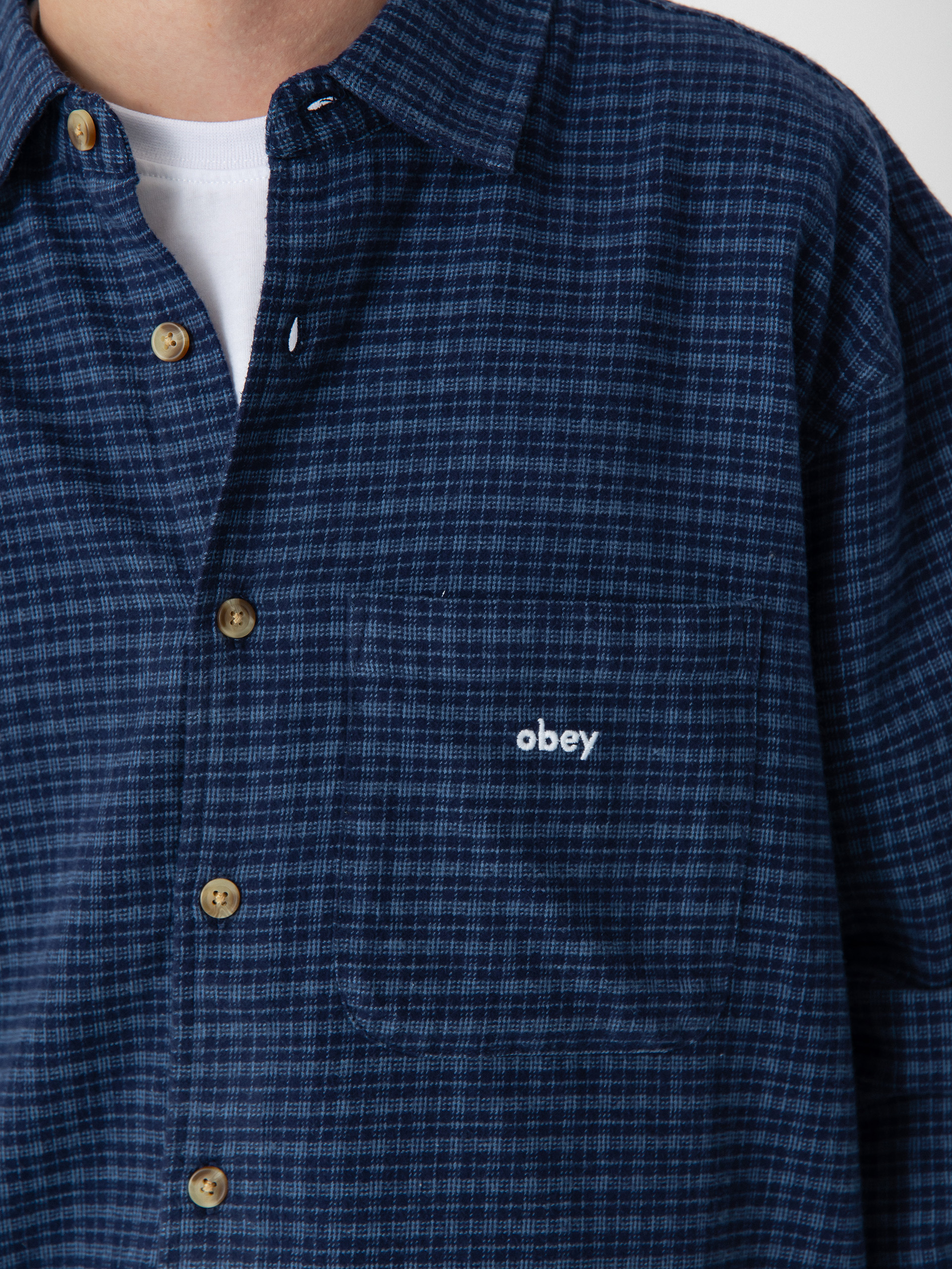 Koszula OBEY Bigwig Knox (academy navy multi)