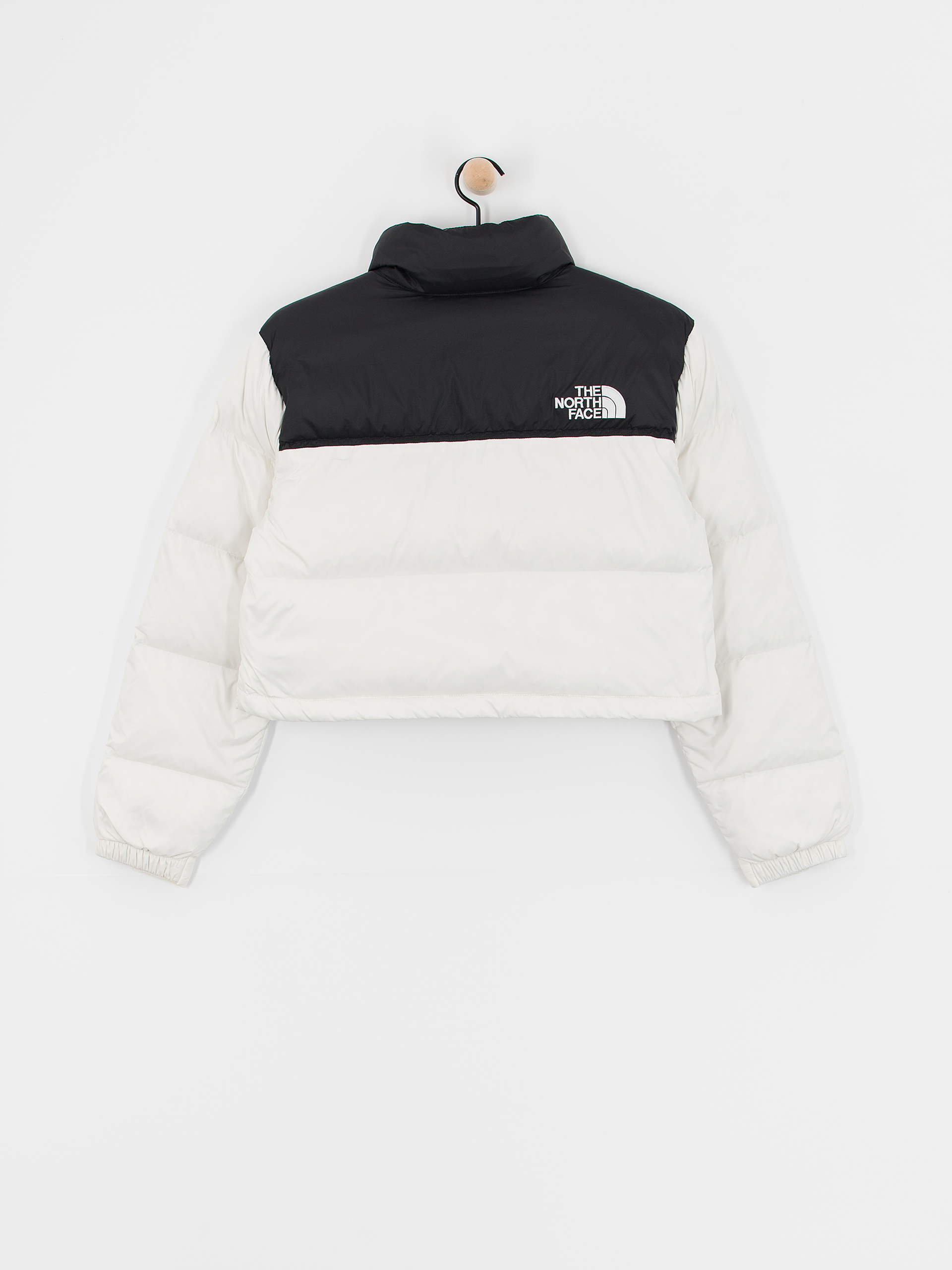 Kurtka The North Face Nuptse Short Wmn (white dune/tnf black)