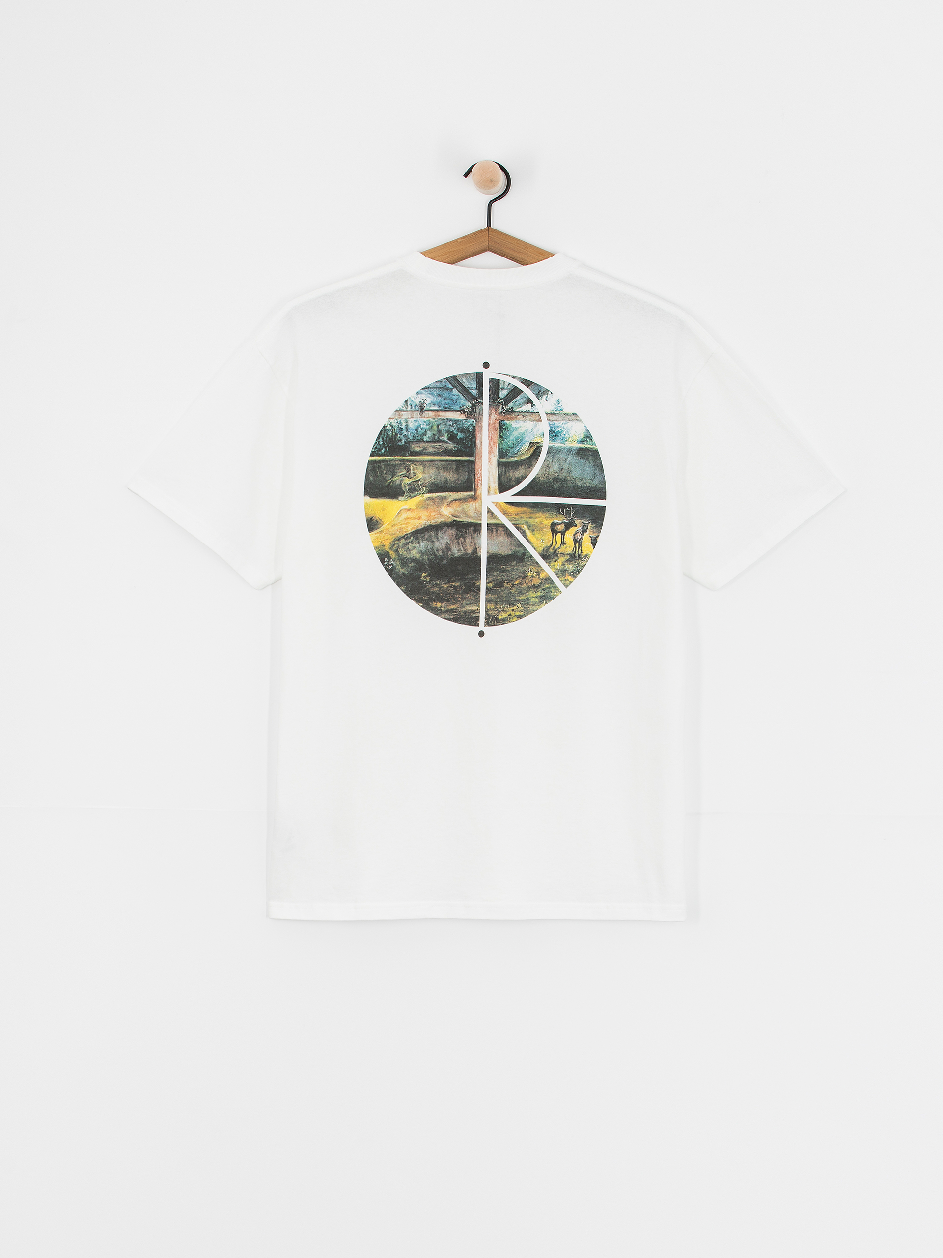T-shirt Polar Skate Fill Logo Burnside 2084 (white)