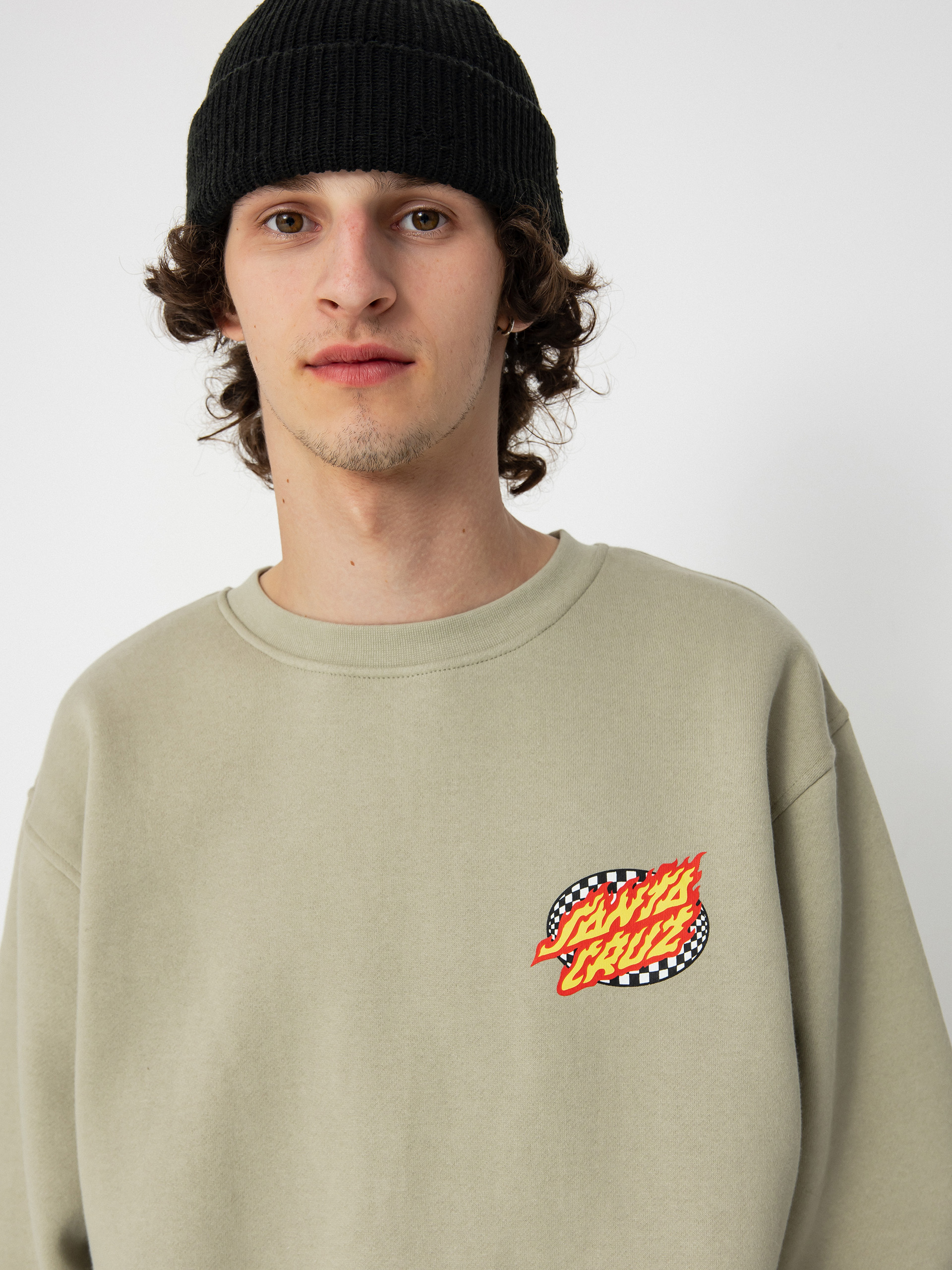 Bluza Santa Cruz Oval Check Flame (stone grey)