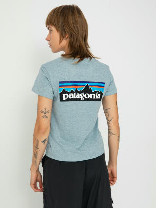 T-shirt Patagonia P-6 Logo Responsibili Wmn (thermal blue)