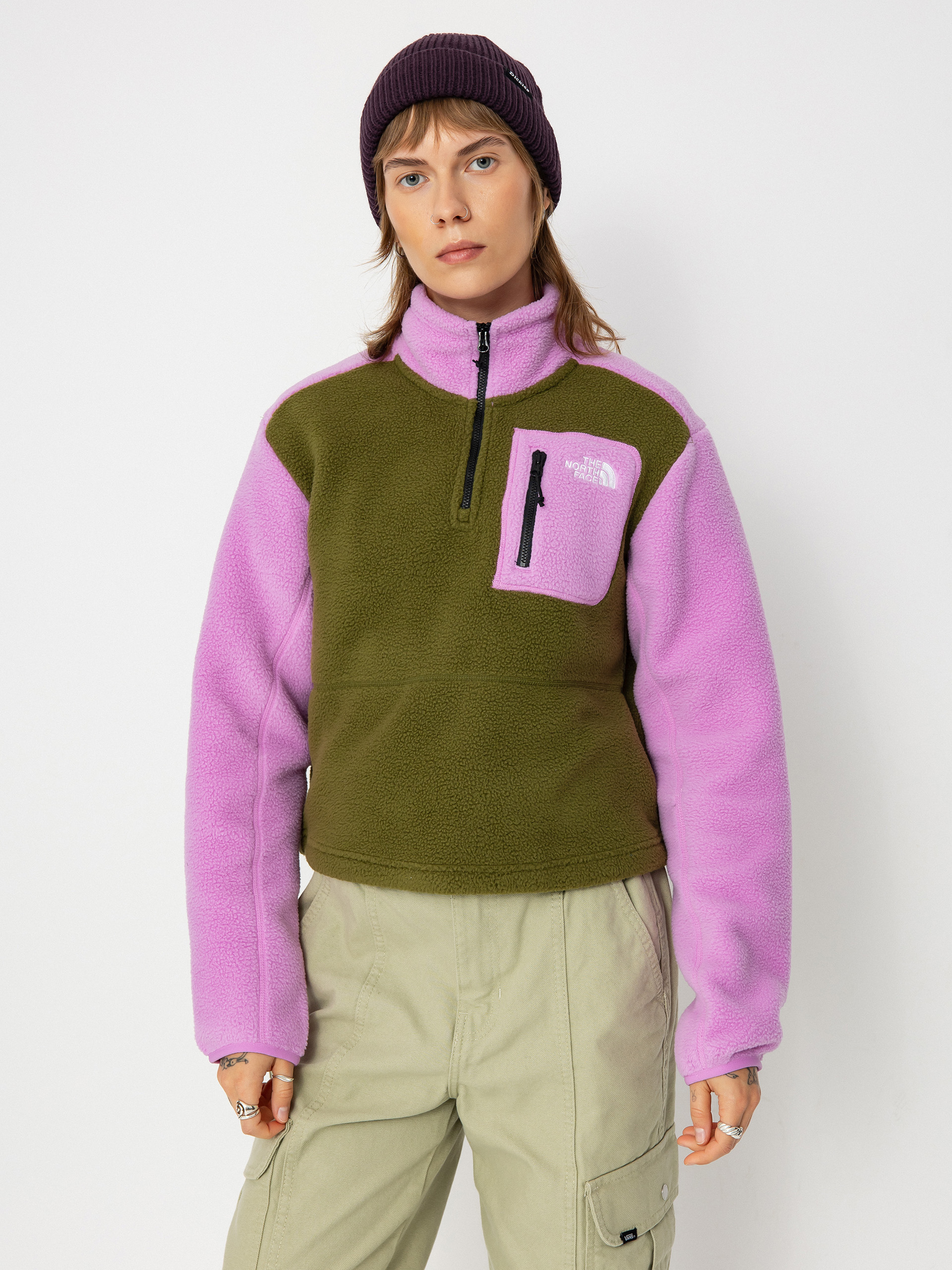 Polar The North Face Yumiori 1/4 Zip Wmn (forest olive/dragonfrui)