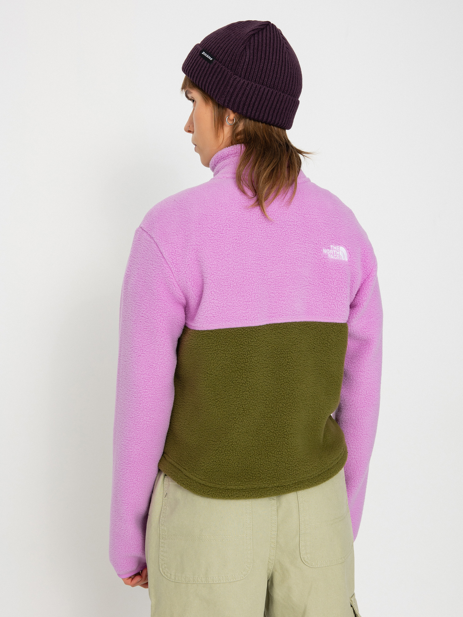 Damski Polar The North Face Yumiori 1/4 Zip (forest olive/dragonfrui)