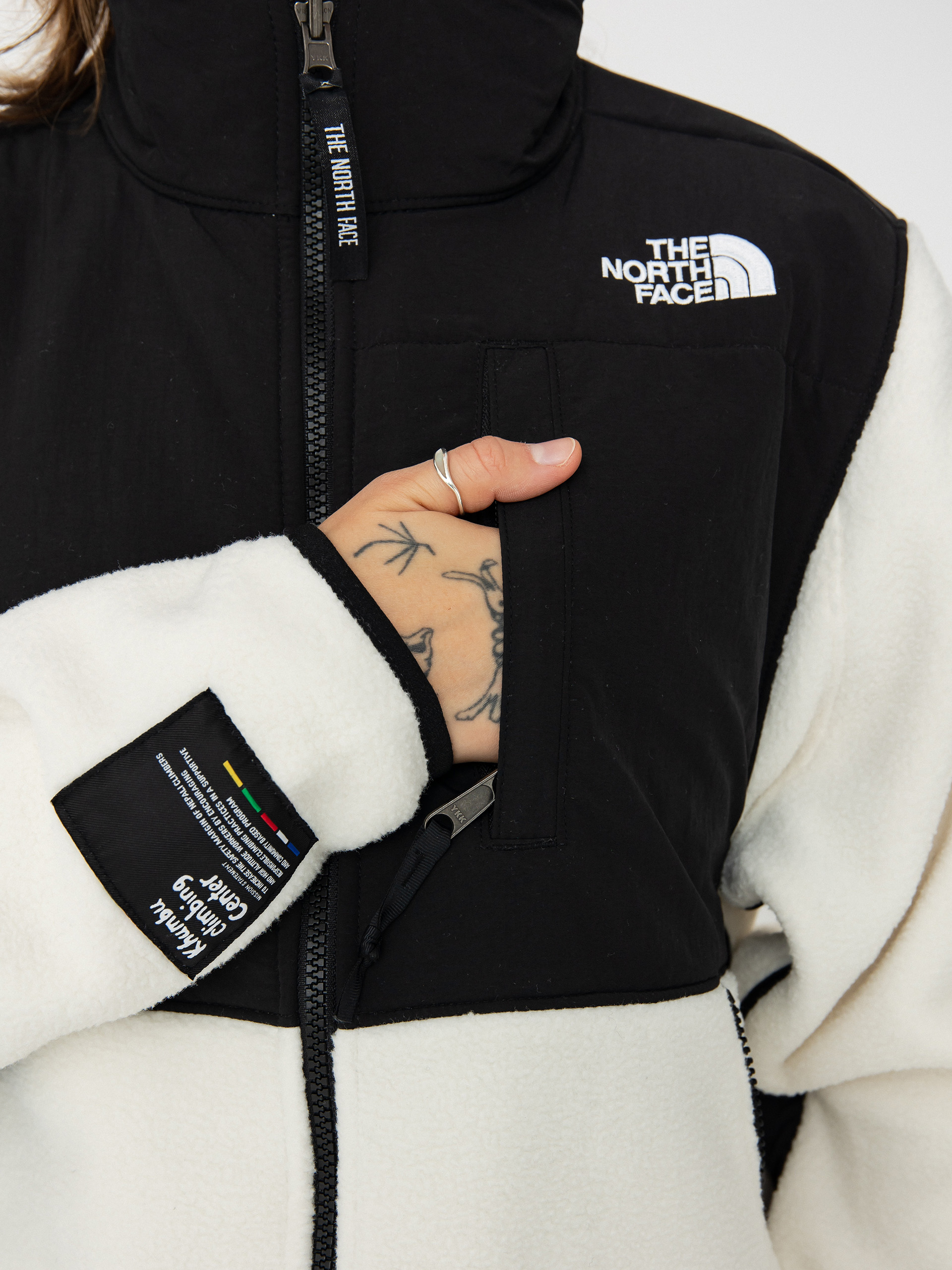 Kurtka The North Face Retro Denali Wmn (white dune/tnf black tn)