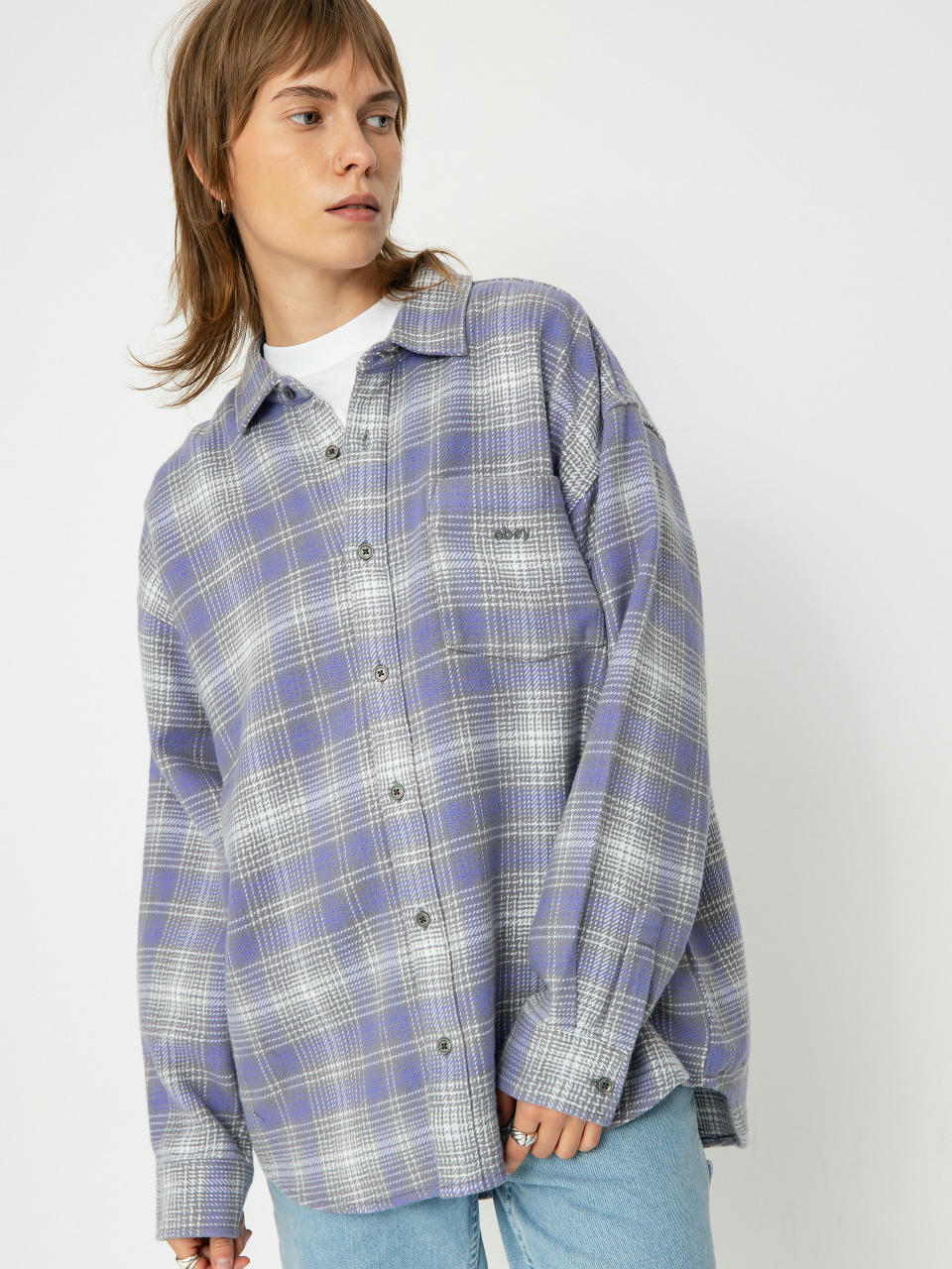 Koszula OBEY Belmont Plaid Wmn (aster purple)