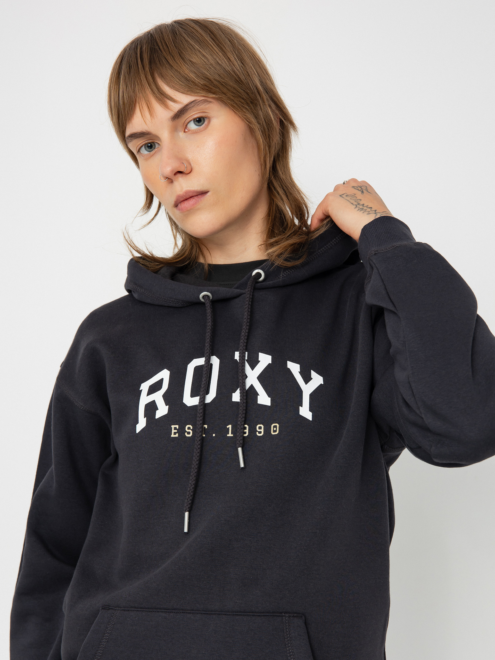 Bluza z kapturem Roxy Surf Stoked Brushed E HD Wmn (phantom)