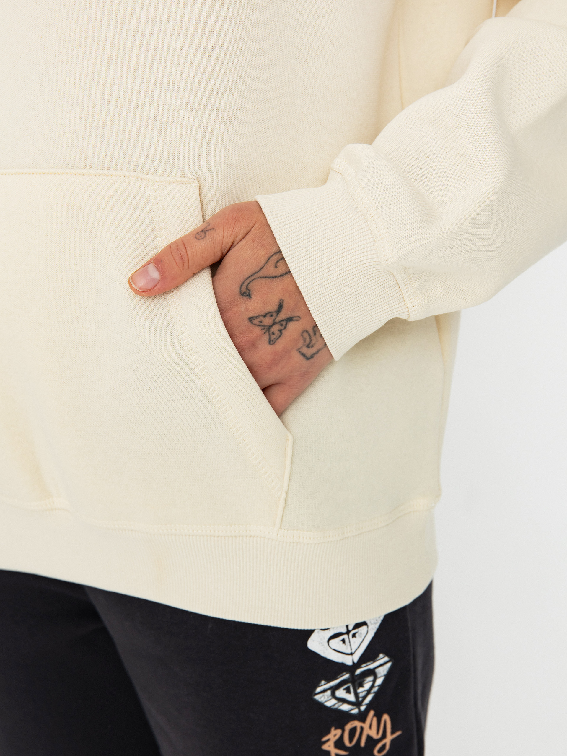 Bluza z kapturem Roxy Surf Stoked Brushed A HD Wmn (parchment)