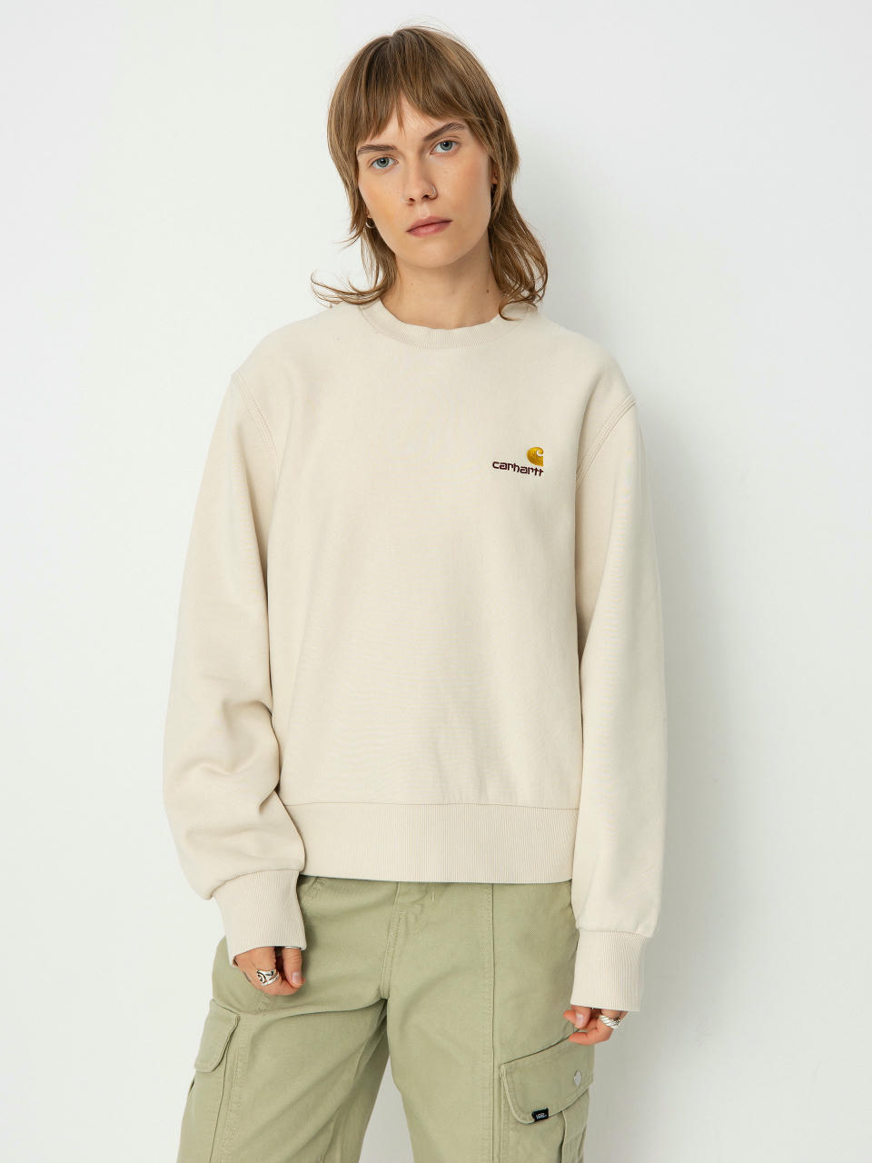 Bluza Carhartt WIP American Script Wmn (moonbeam)