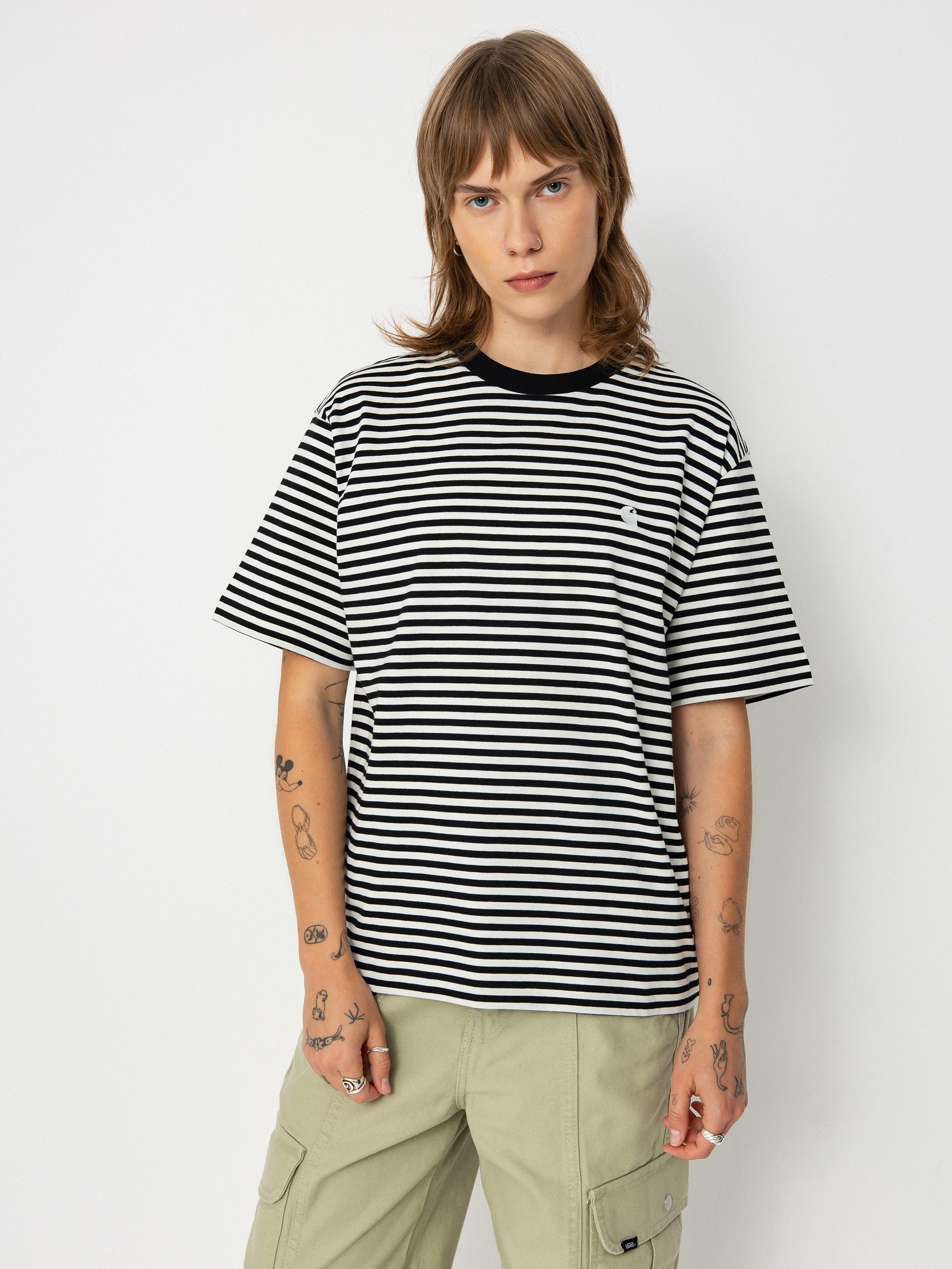 T-shirt Carhartt WIP Verner Wmn (verner stripe/black/wax)