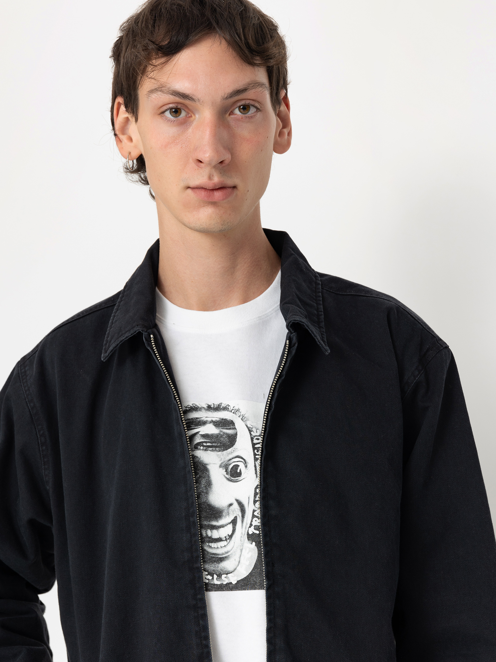 Kurtka OBEY Head Jazz Zip Up (digital black faded wash)