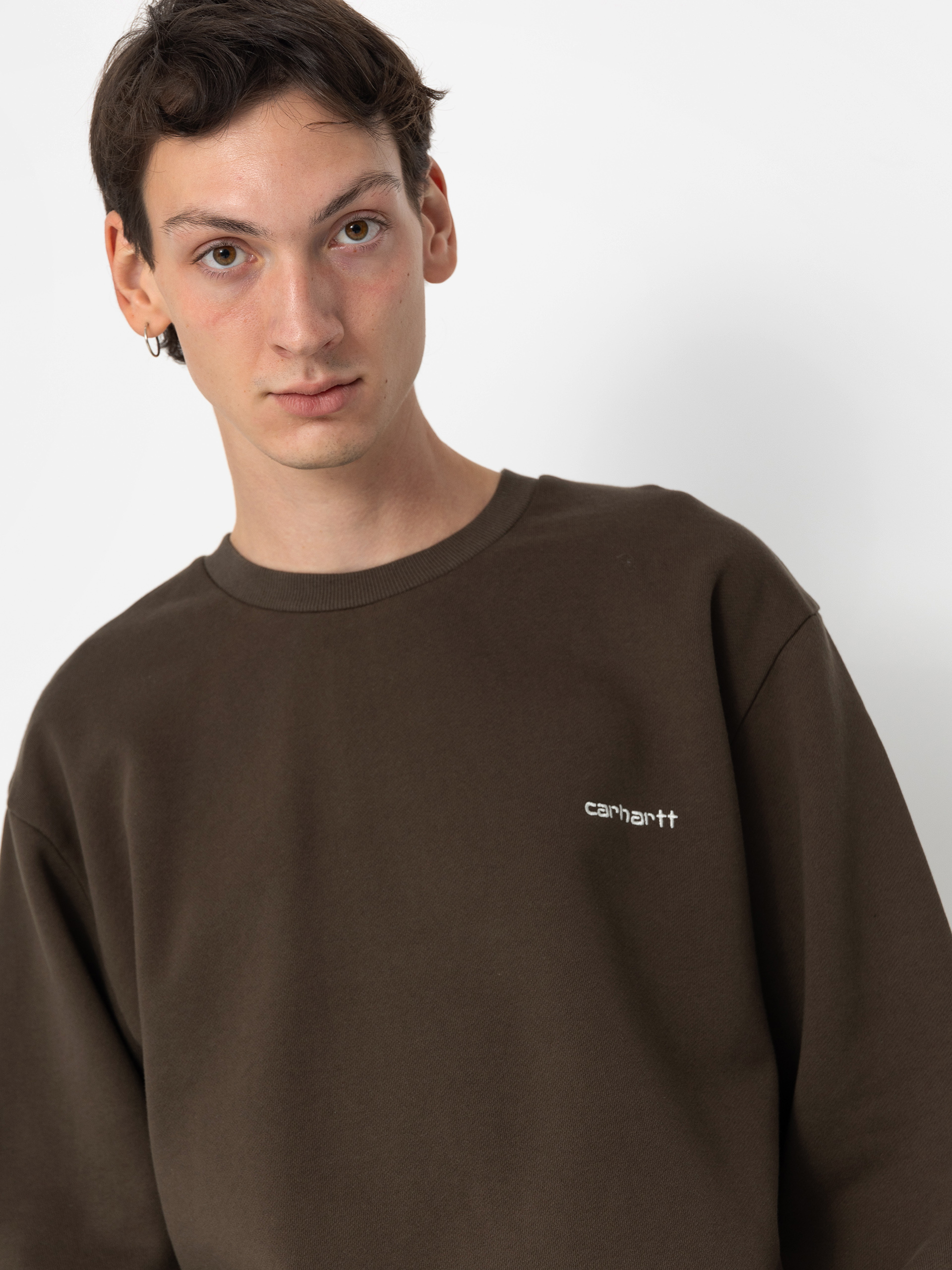 Bluza Carhartt WIP Script Embroidery (cypress/white)