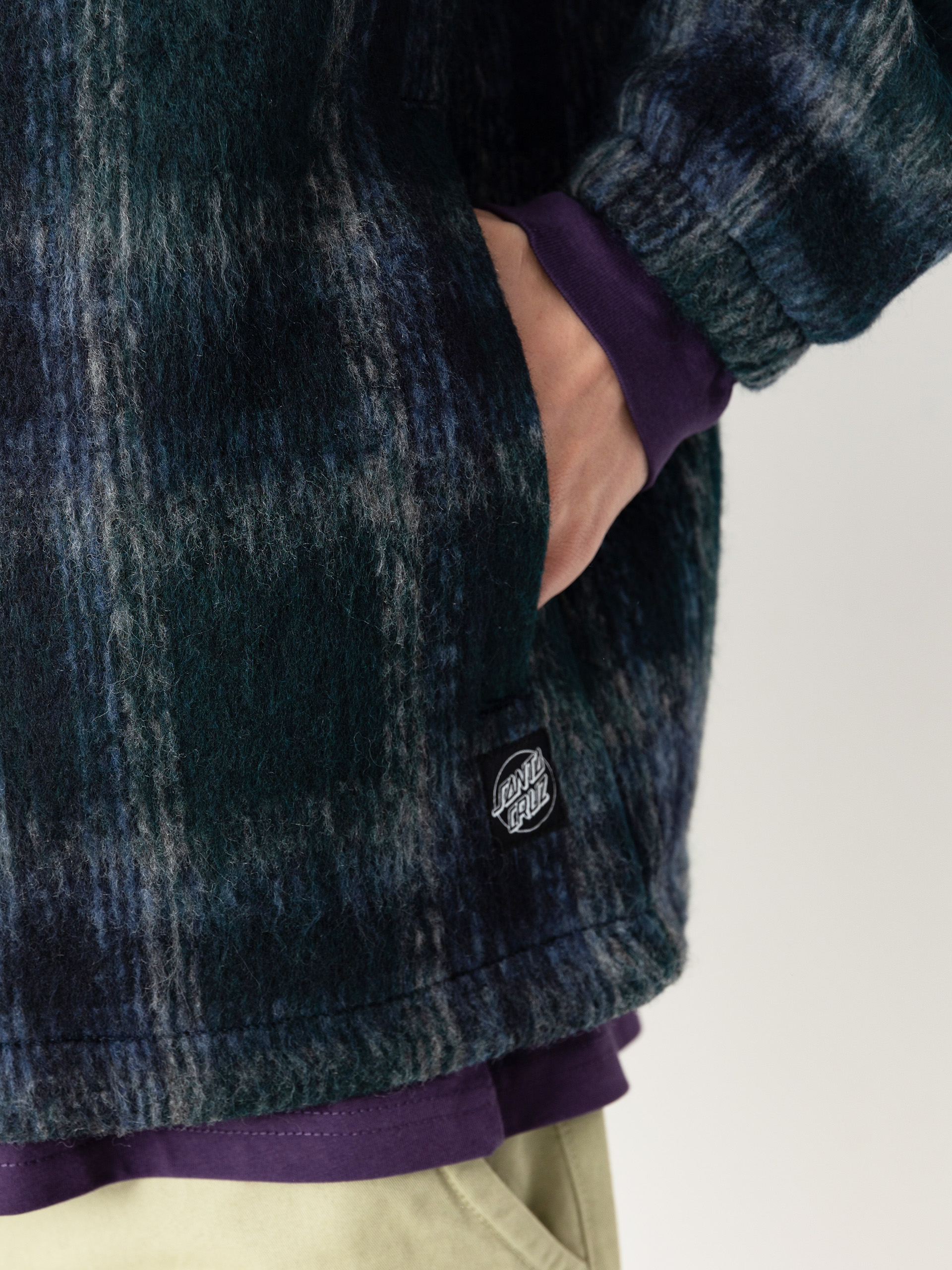 Kurtka Santa Cruz Hideout (navy/blue/grey check)