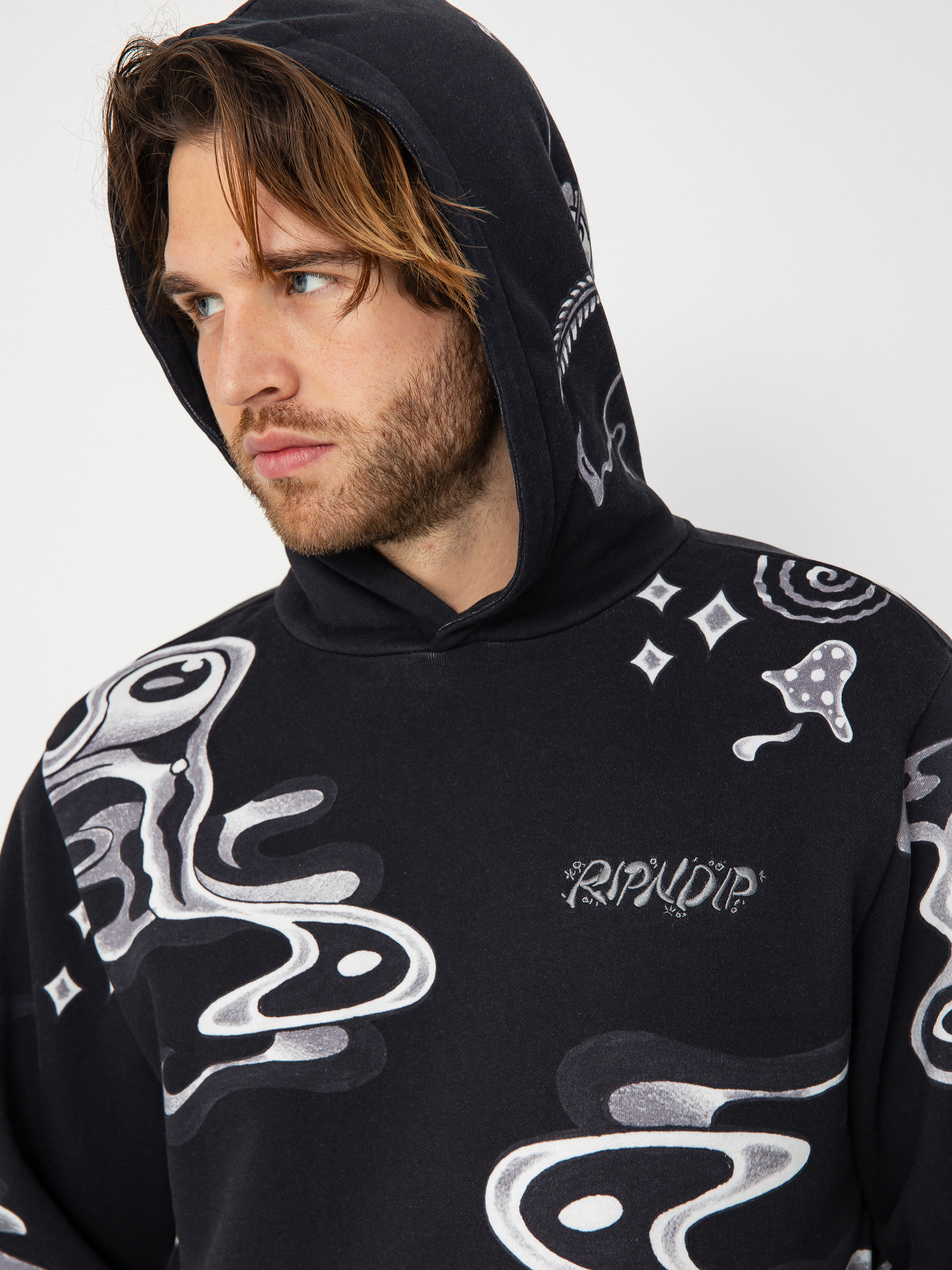 Bluza z kapturem RipNDip Space Walk HD (black)