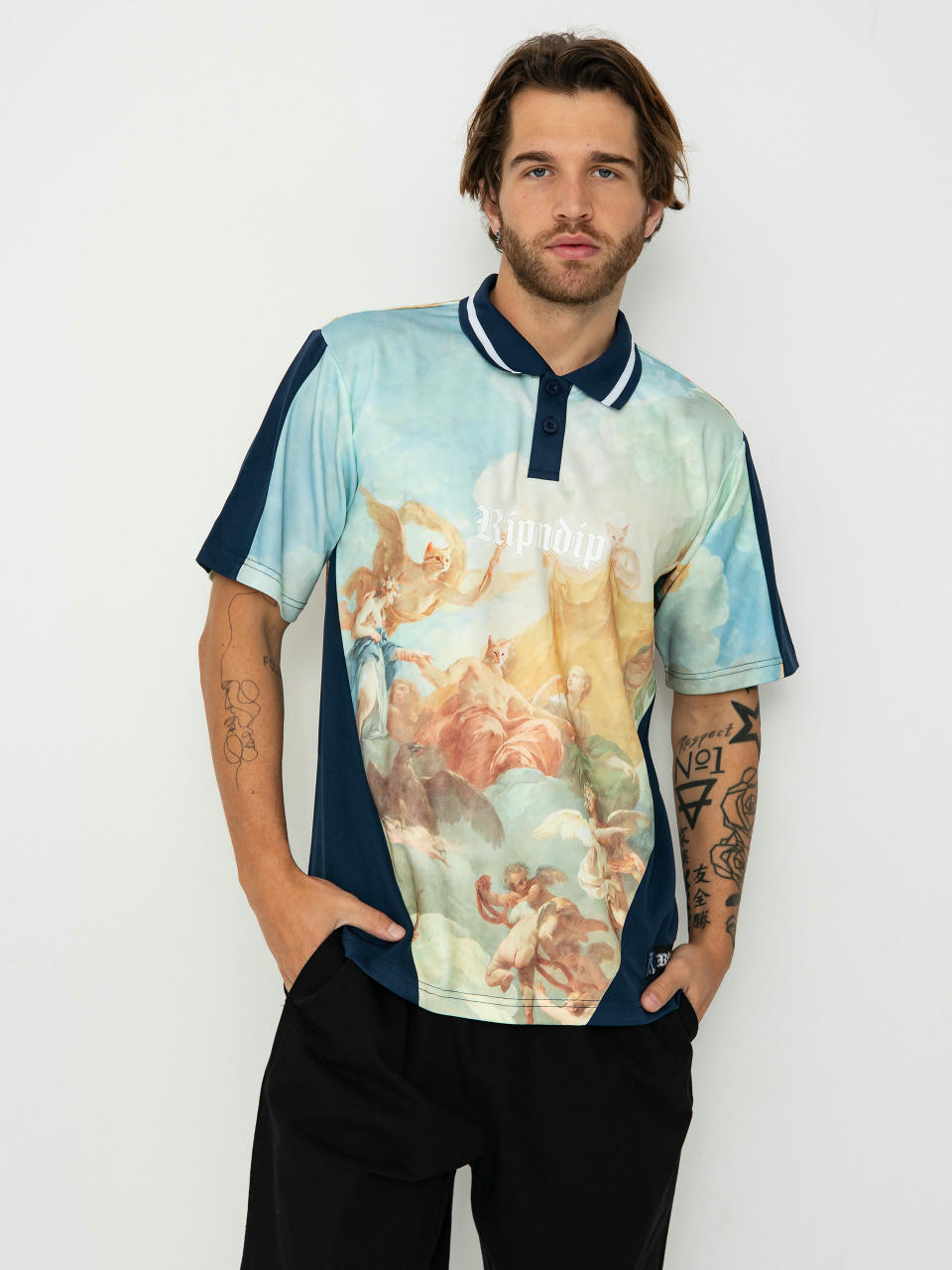 T-shirt RipNDip Heavens Waiting Soccer Jersey (navy multi)