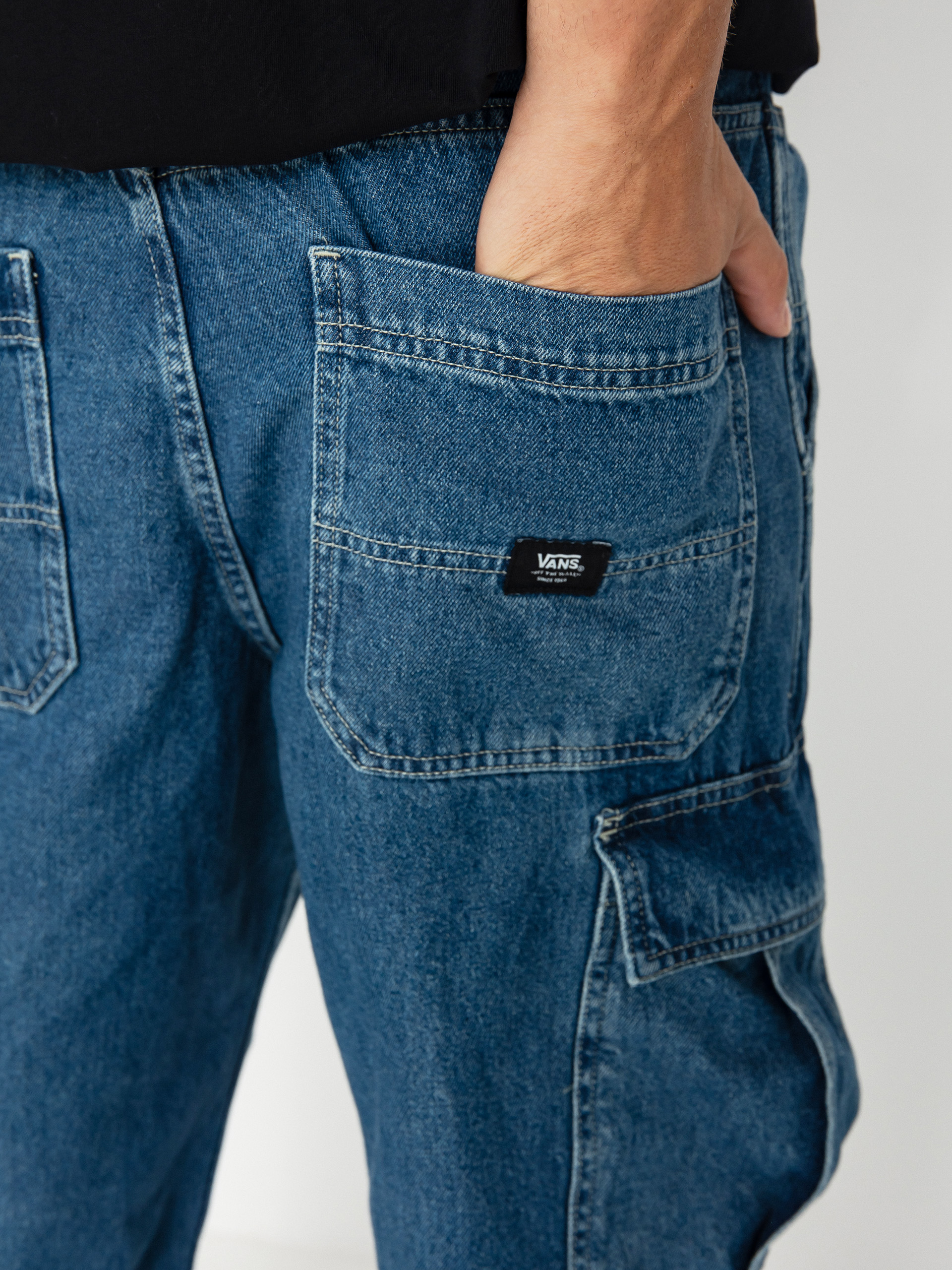 Spodnie Vans Service Cargo Loose Denim (vintage indigo)