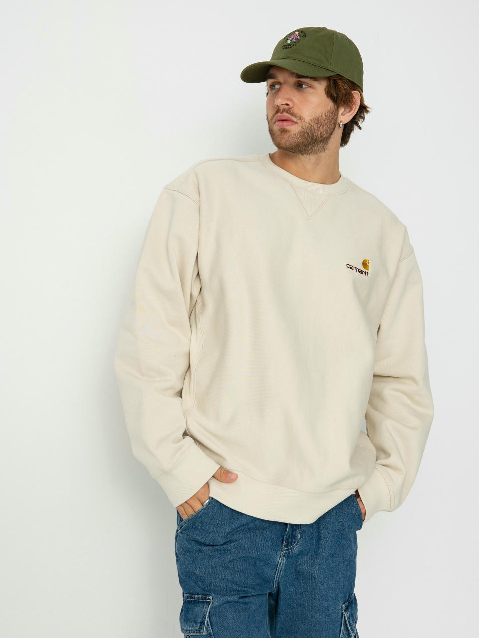 Bluza Carhartt WIP American Script (moonbeam)