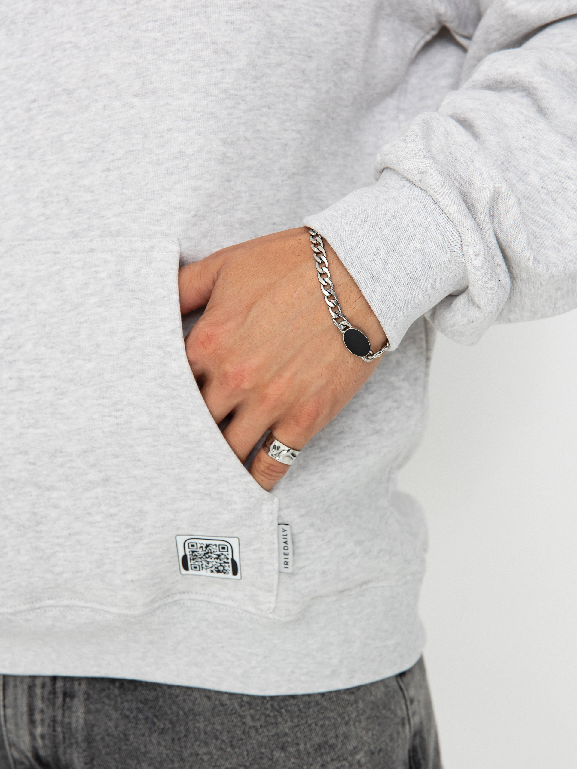 Bluza z kapturem Iriedaily Irietape HD (ash heather)