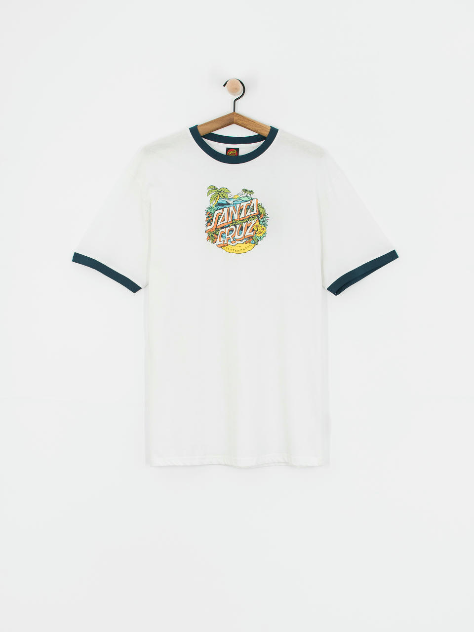 T-shirt Santa Cruz Aloha Dot Front Ringer (white)