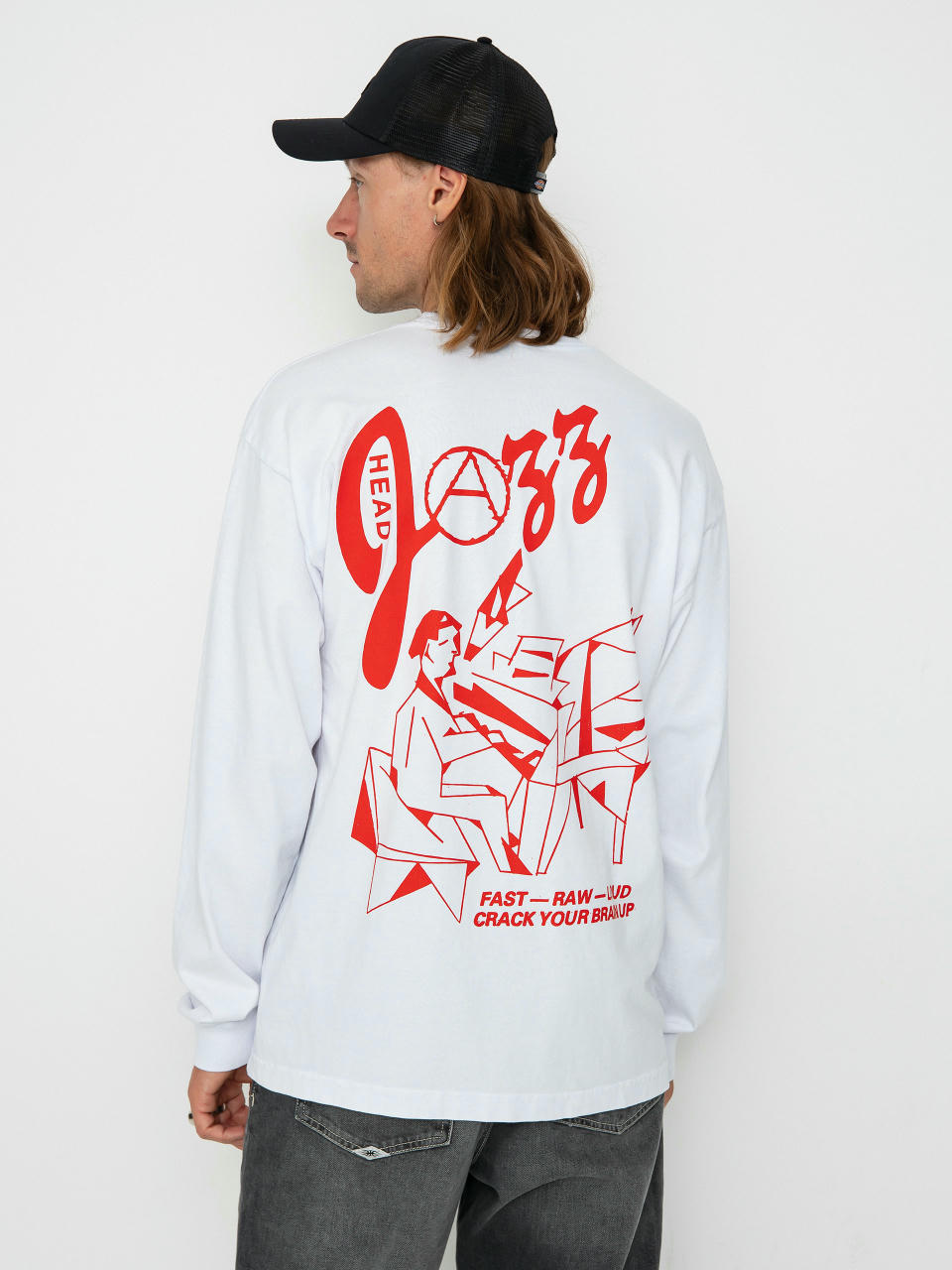 Longsleeve OBEY Jazz Head (white)