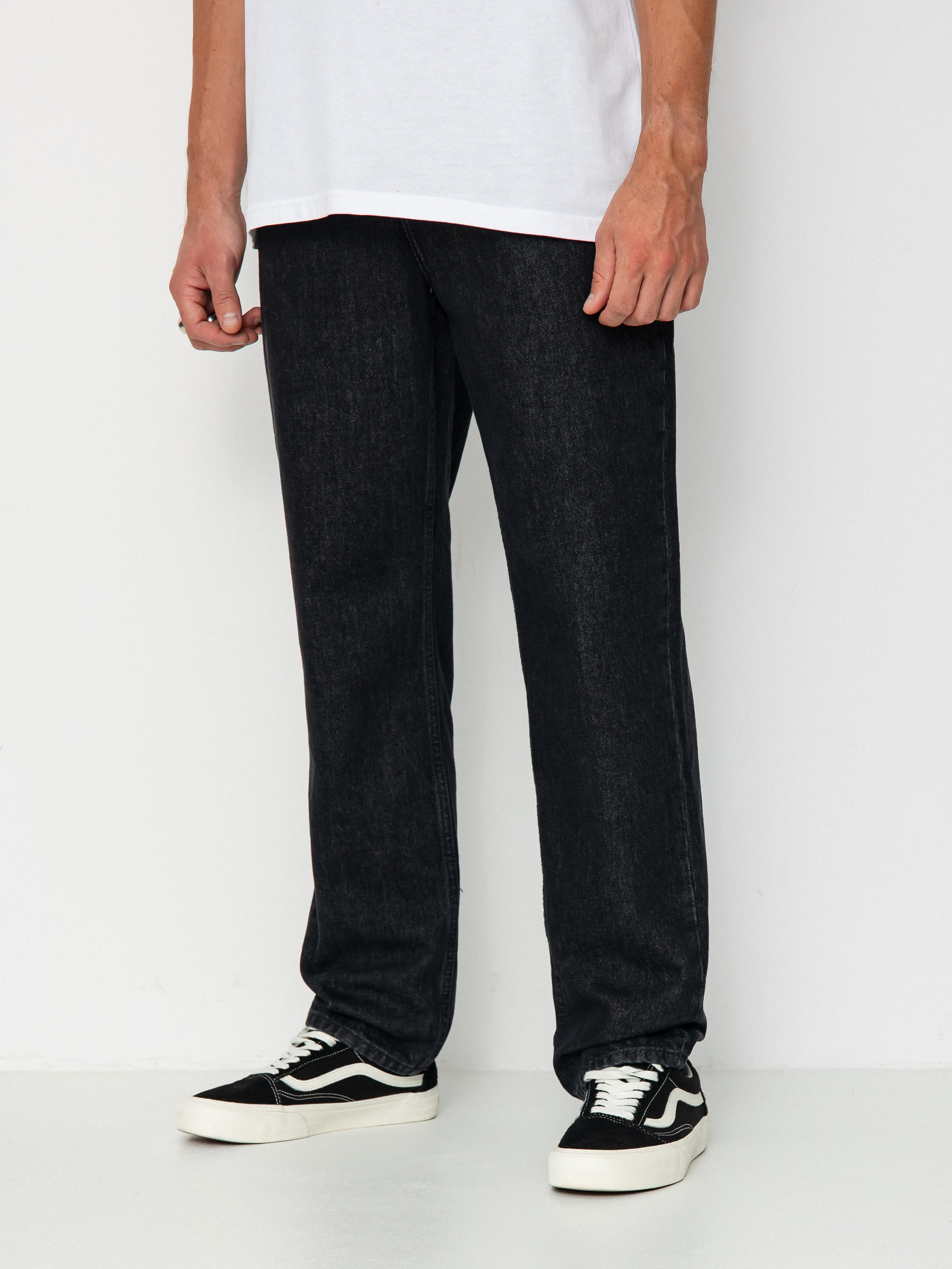 no massprod LECEDJEANS BLACK Mサイズ Mass DNM spodnie Pants Slang Baggy Fit - czarne | Mass Denim