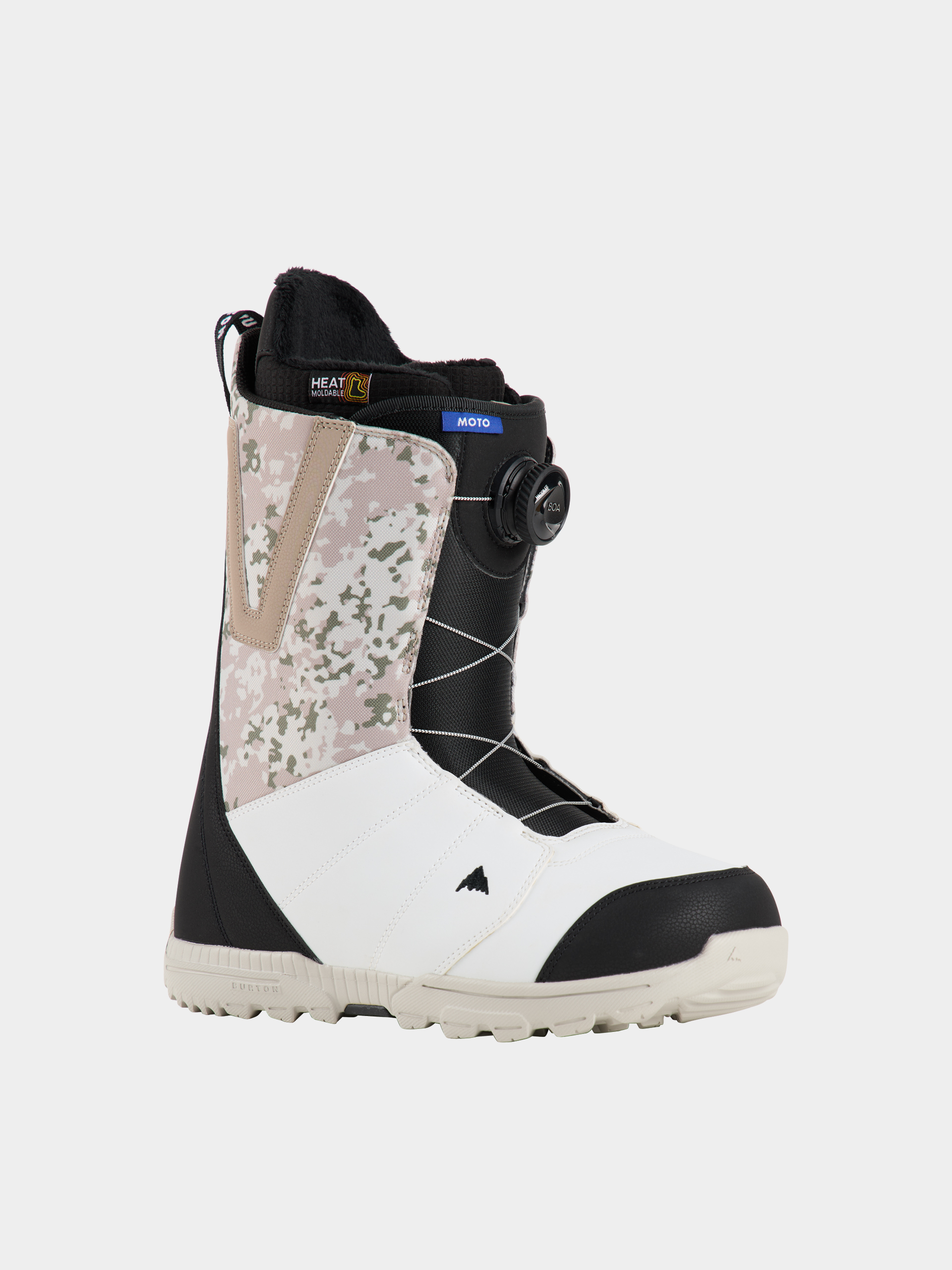 Buty snowboardowe Burton Moto Boa (black/white/snowfall camo)