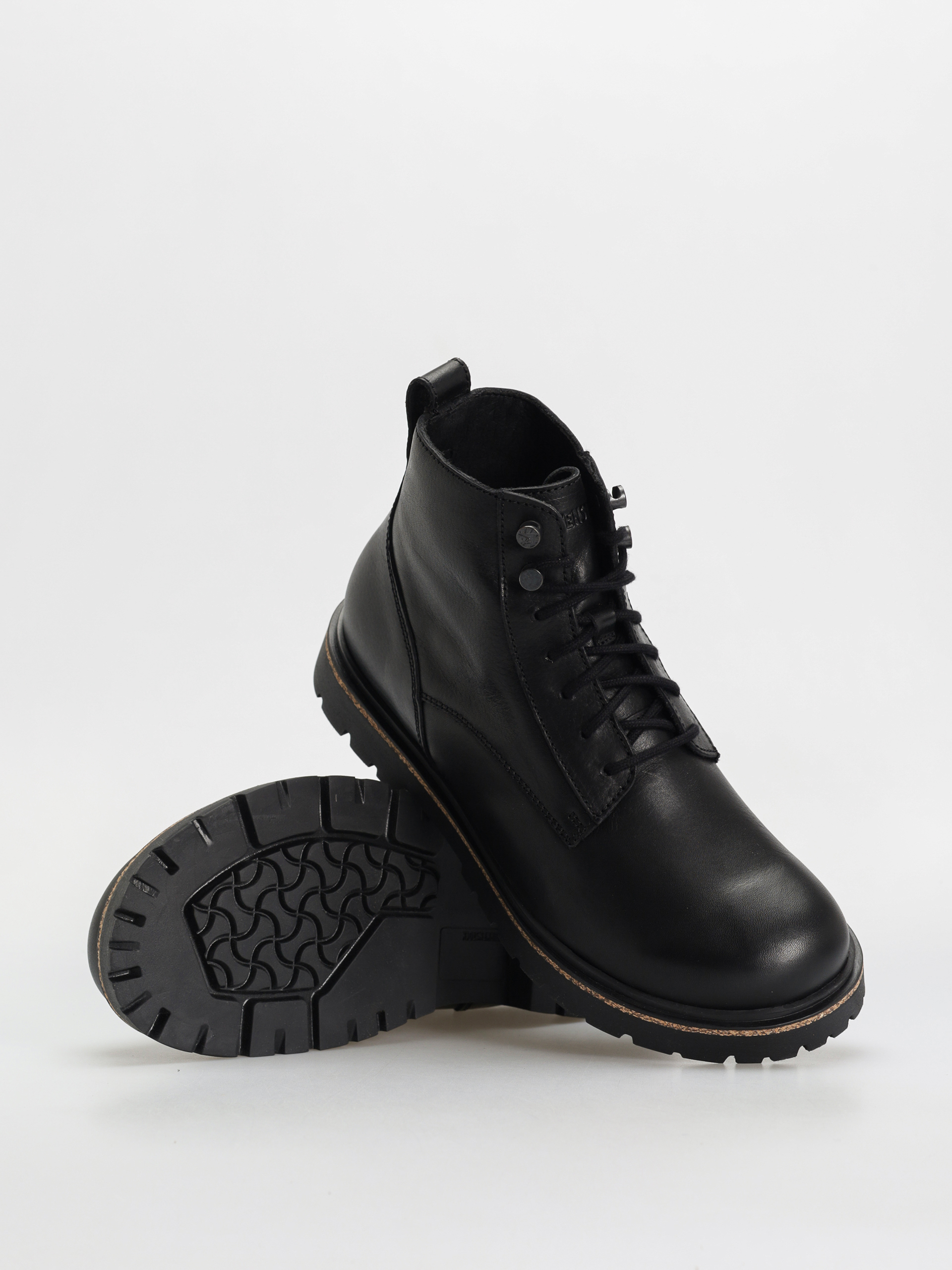 Buty Birkenstock Highwood Lace Mid Natural Leather Regular (black)