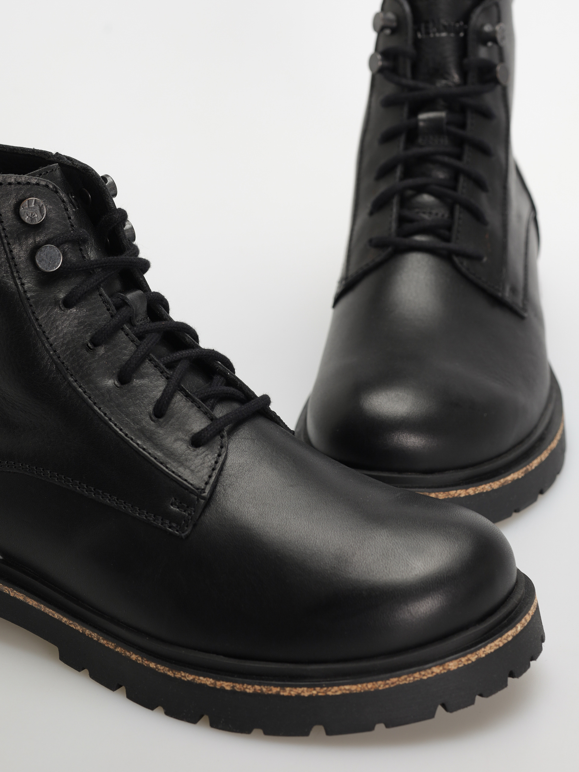 Buty Birkenstock Highwood Lace Mid Natural Leather Regular (black)