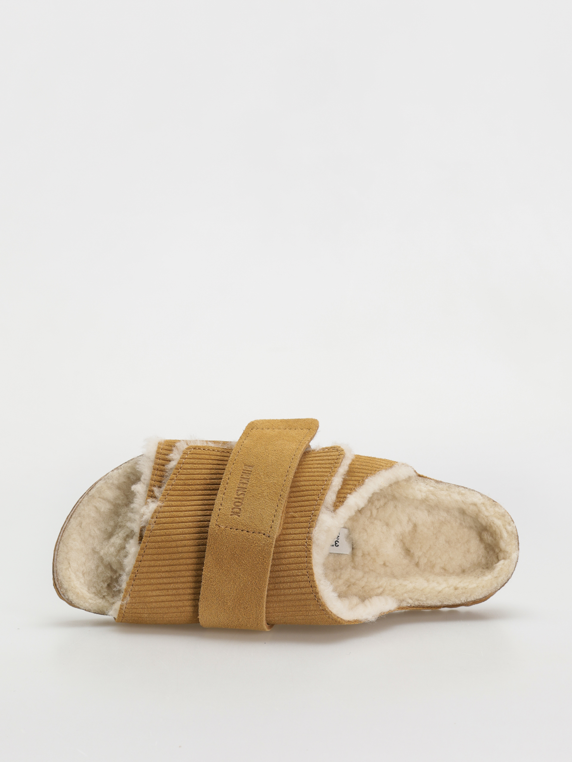 Klapki Birkenstock Kyoto Shearling Suede Leather Fur Narrow Wmn (corduroy cork brown)