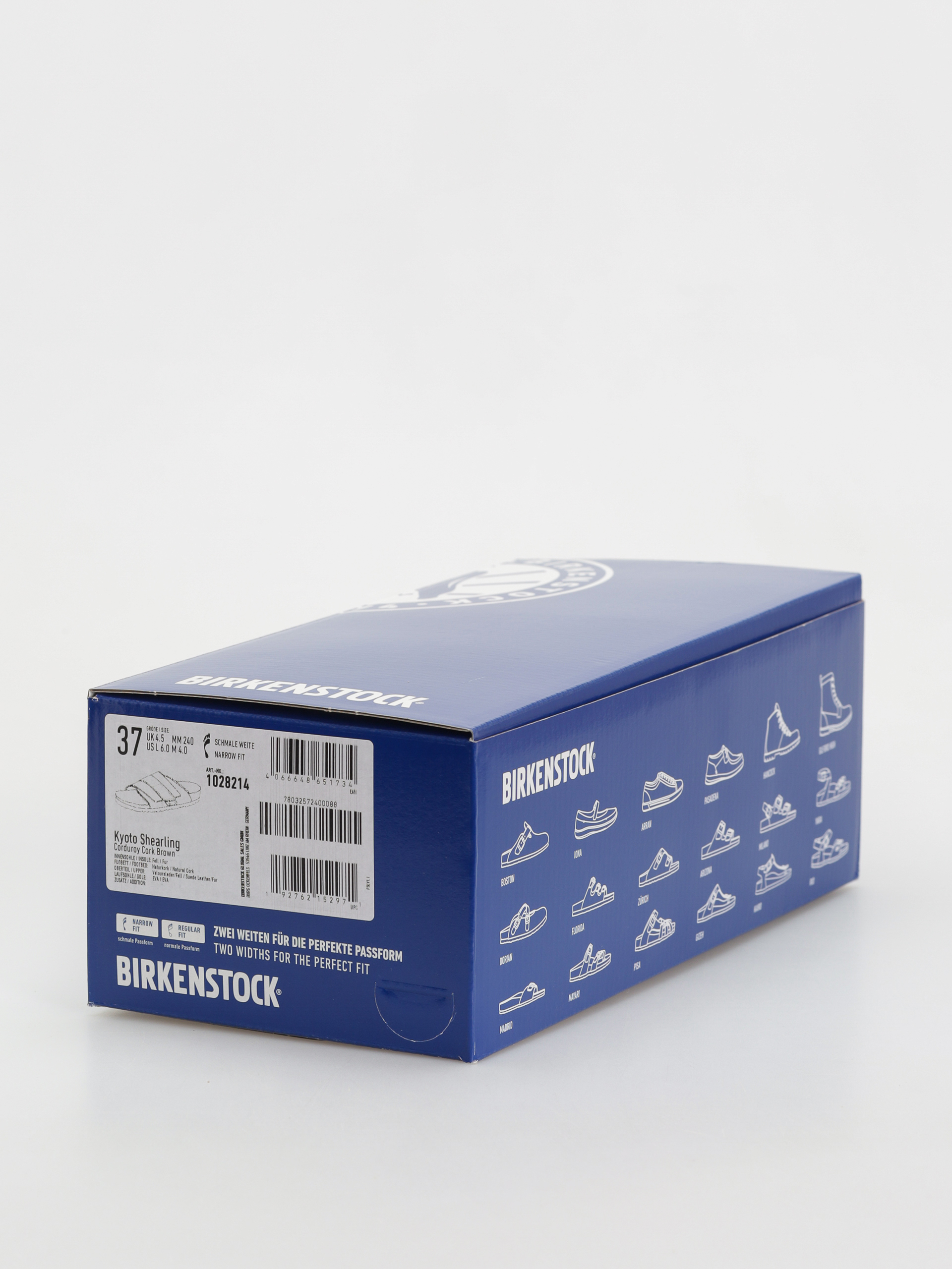 Klapki Birkenstock Kyoto Shearling Suede Leather Fur Narrow Wmn (corduroy cork brown)