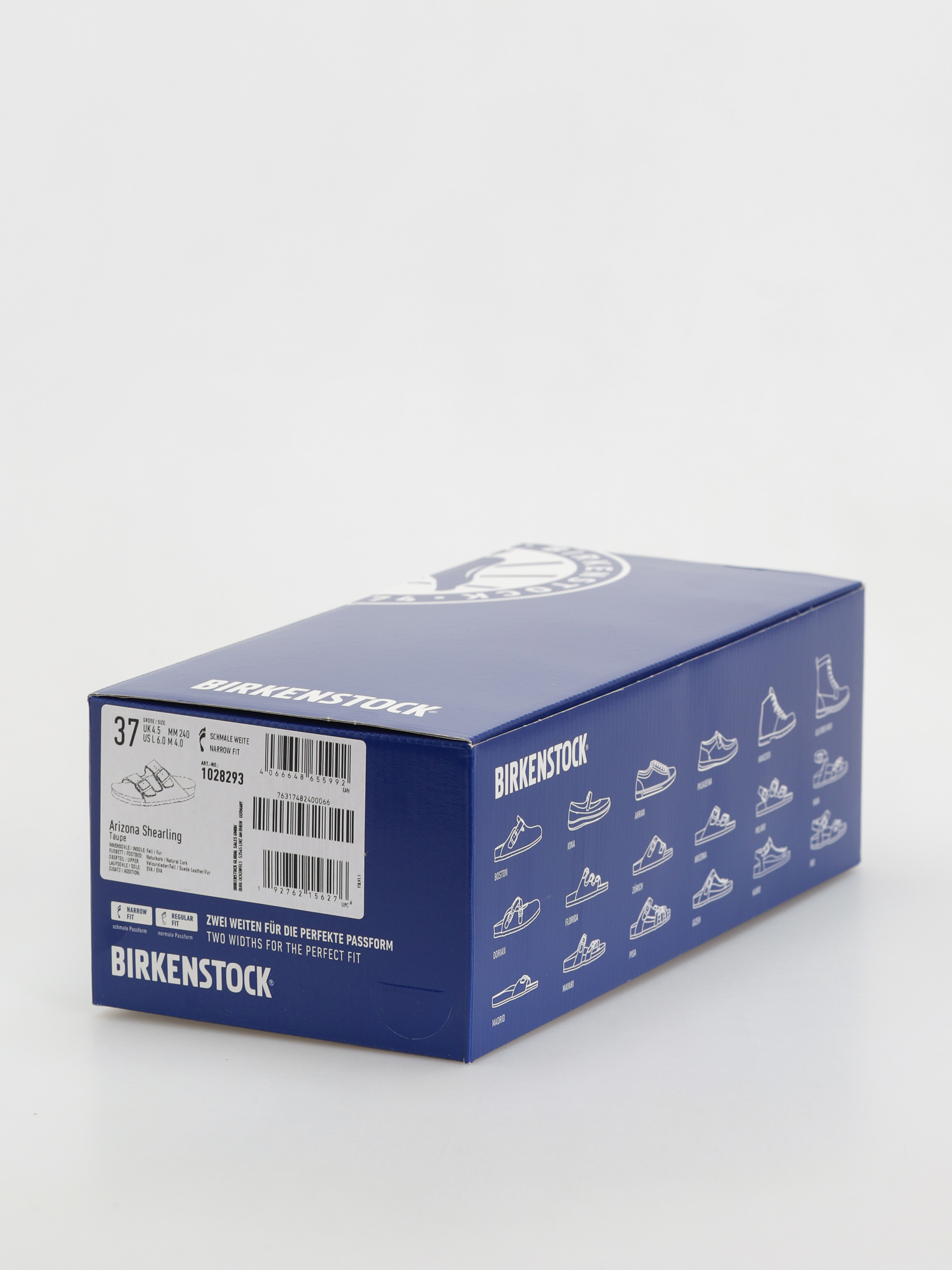 Klapki Birkenstock Arizona Shearling Suede Leather Fur Narrow Wmn (taupe)