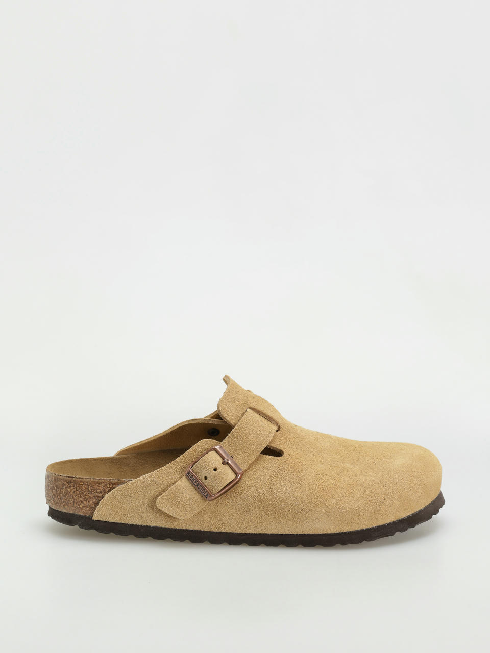 Klapki Birkenstock Boston Suede Leather Regular (latte cream)