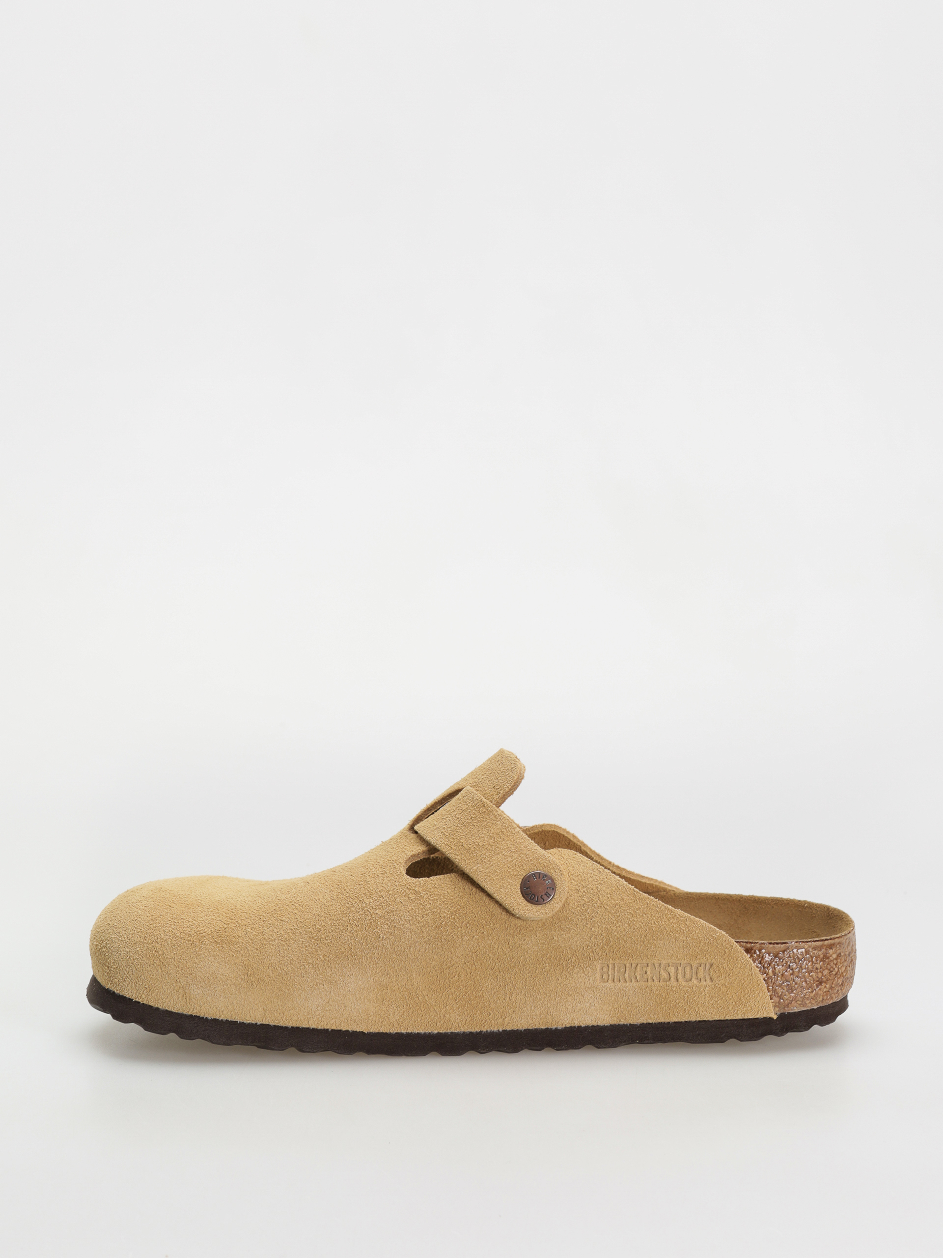 Klapki Birkenstock Boston Suede Leather Regular (latte cream)