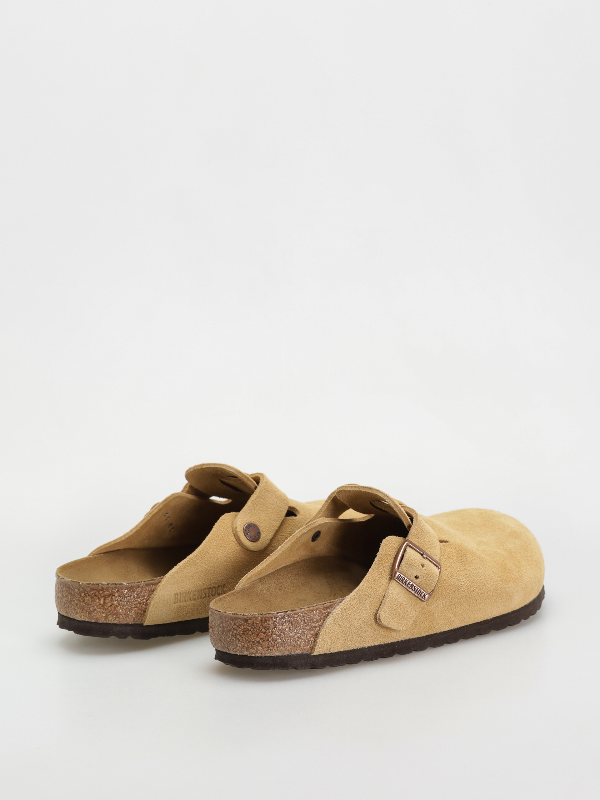 Klapki Birkenstock Boston Suede Leather Regular (latte cream)