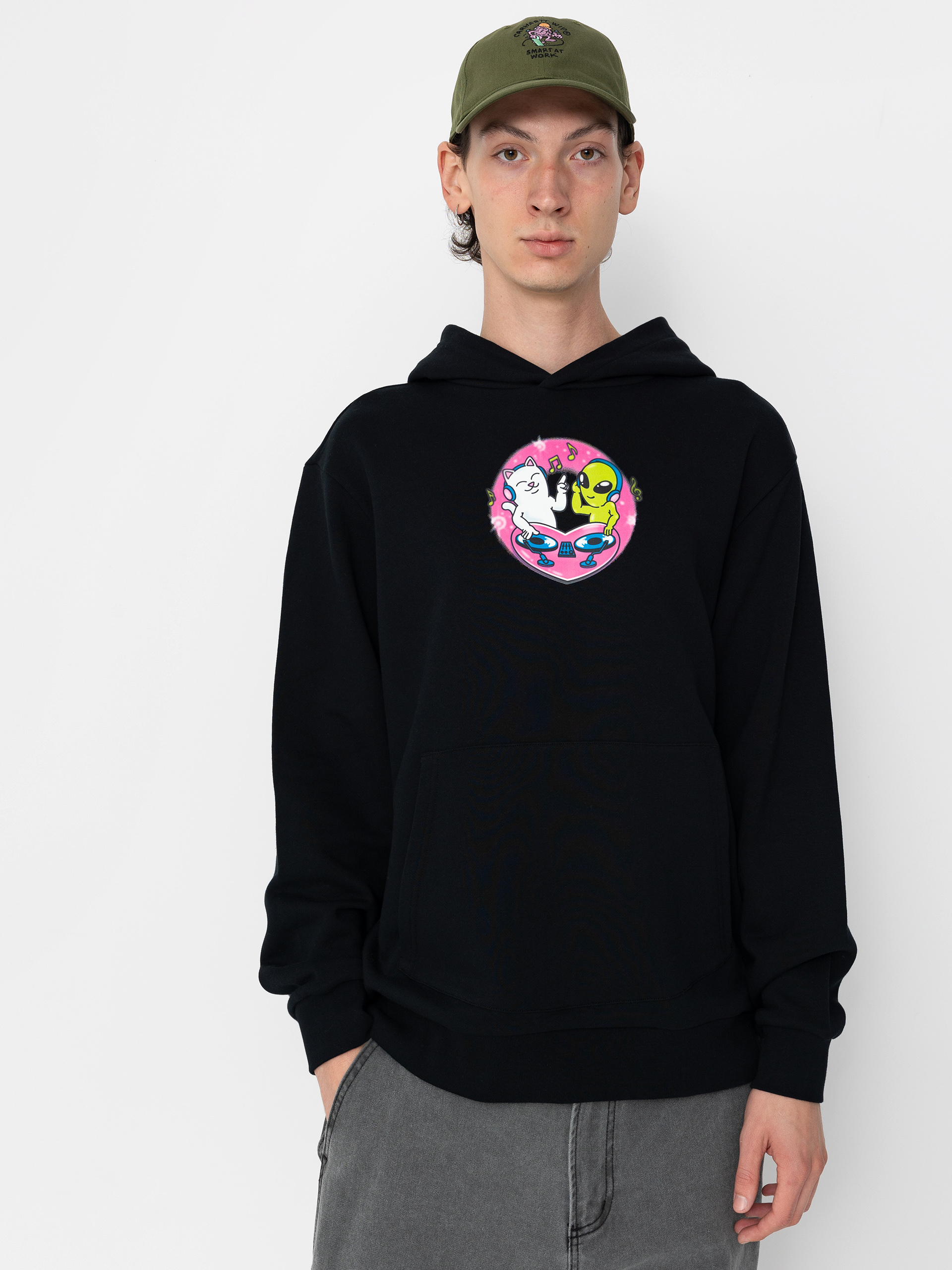 Bluza z kapturem RipNDip Love Is Ripndip HD (black)